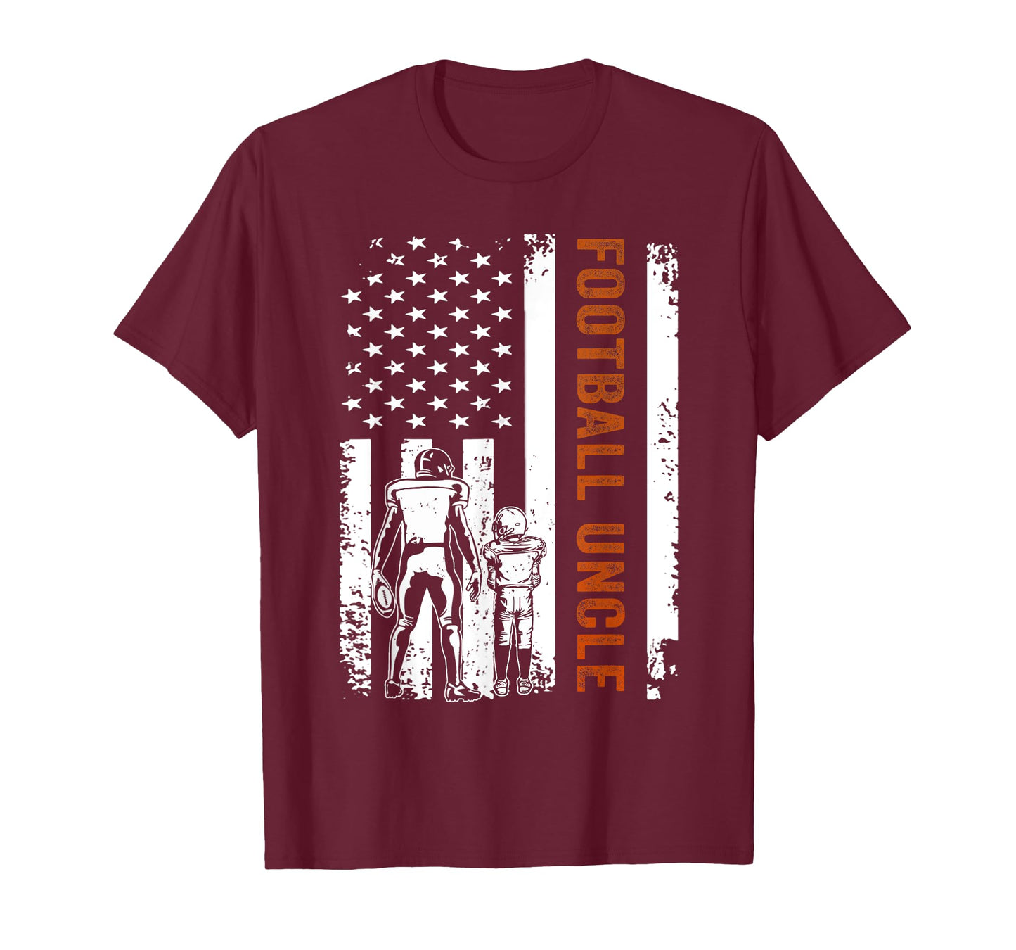 Football Uncle Flag American Gift football Dad T-Shirt