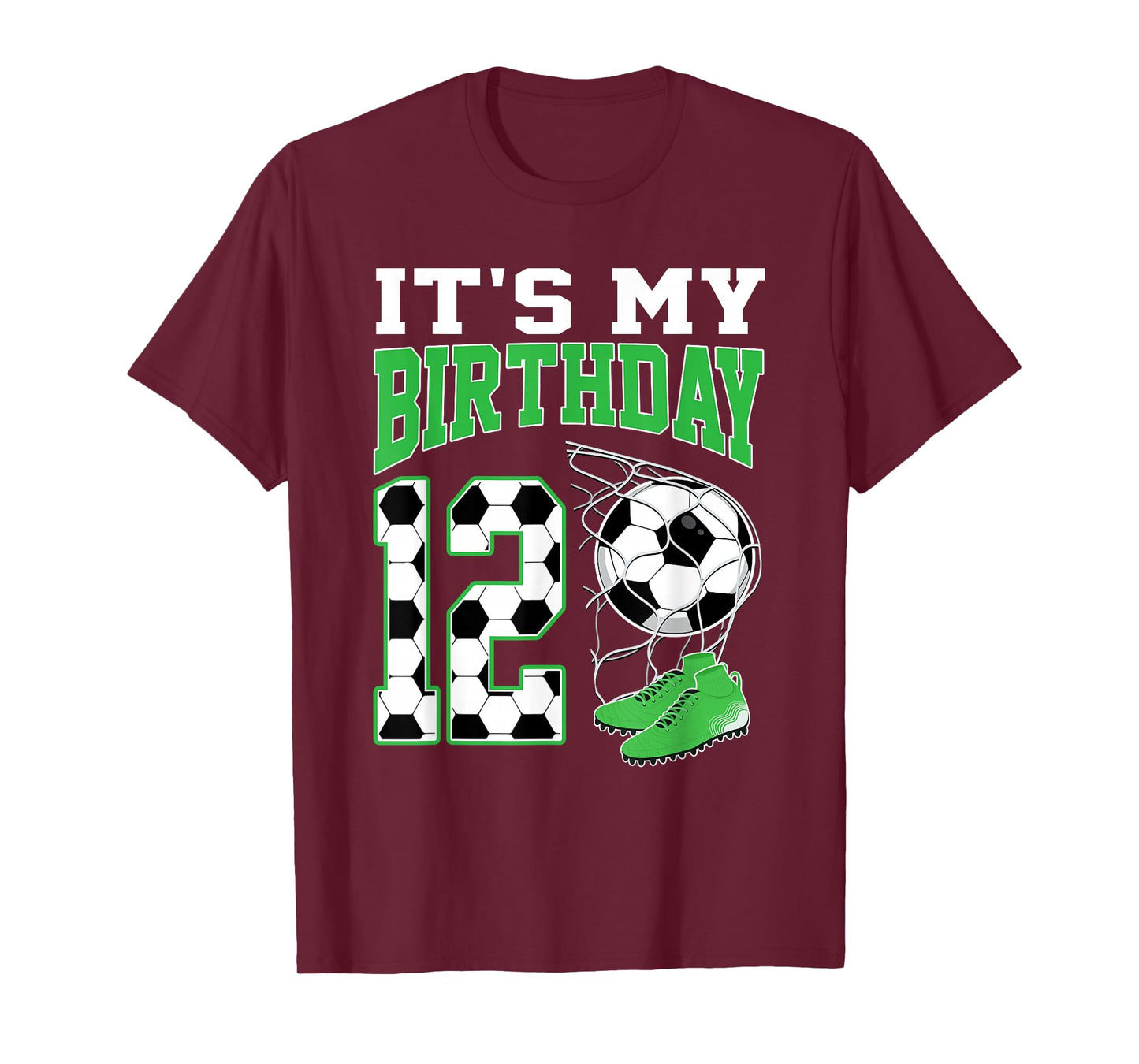 It's My 12th Birthday Soccer Party 12 Year Old Boy T-Shirt