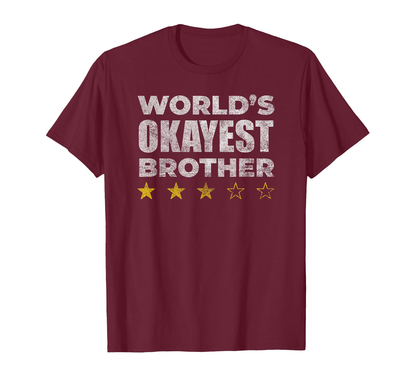 Funny Worlds Okayest Brother - Vintage Style T-Shirt