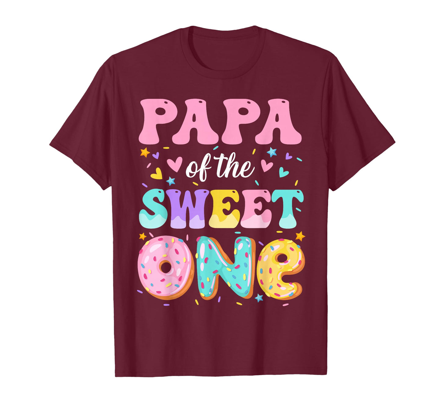 Papa Of The Sweet One 1st Birthday Donut Bday Party T-Shirt