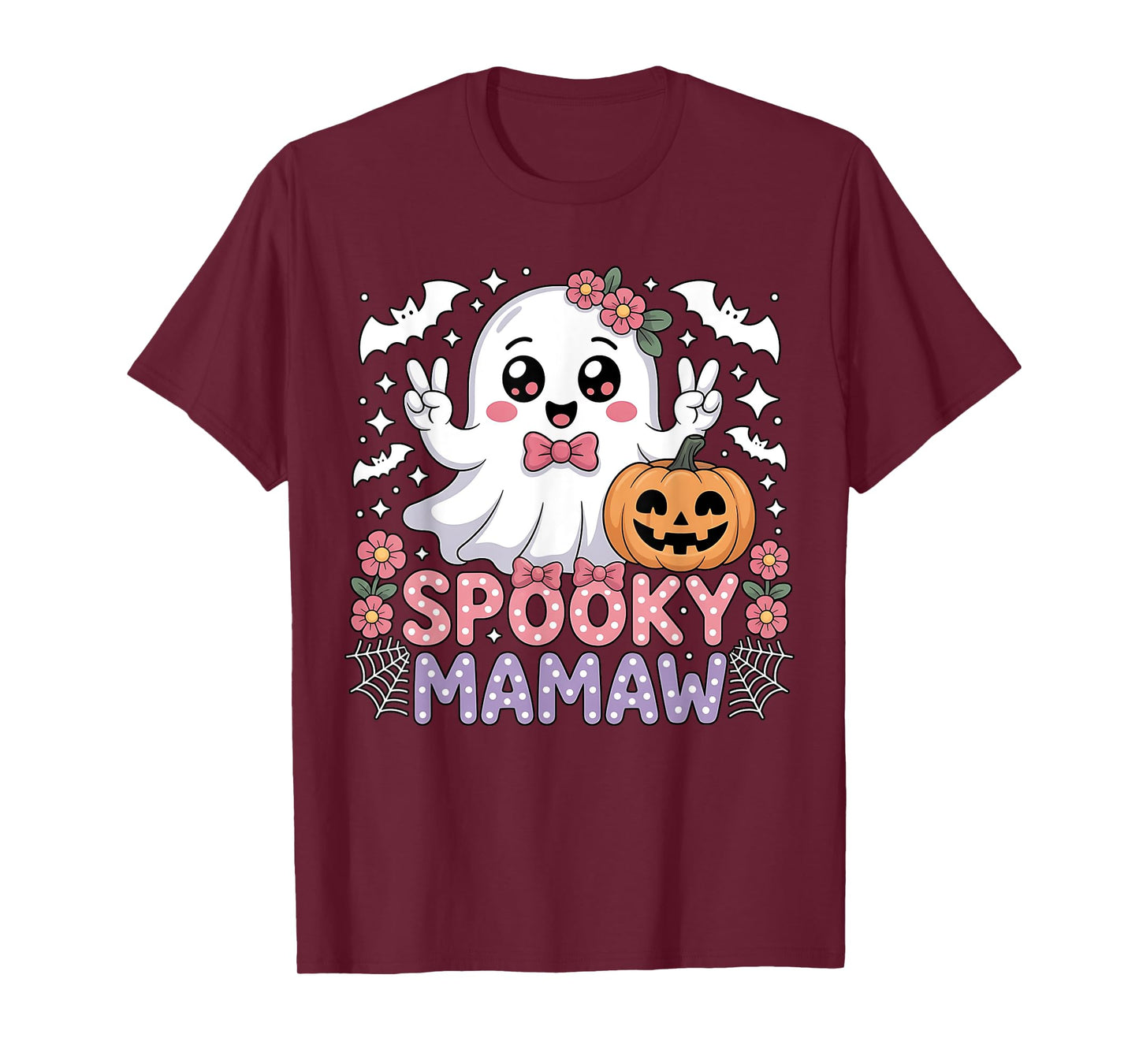 Groovy Spooky Mamaw Women Men Boys Girls Happy Halloween T-Shirt