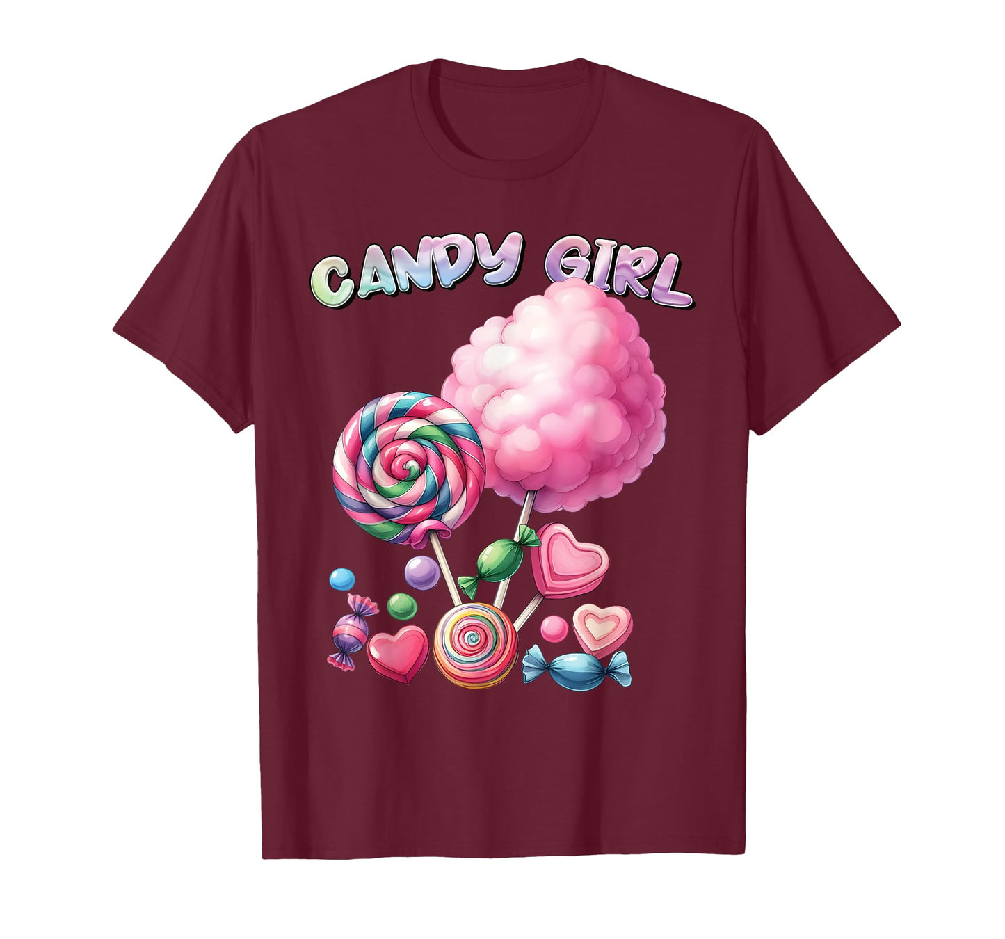 Candy Girls Dress Halloween Costume Girls Treat Lover T-Shirt