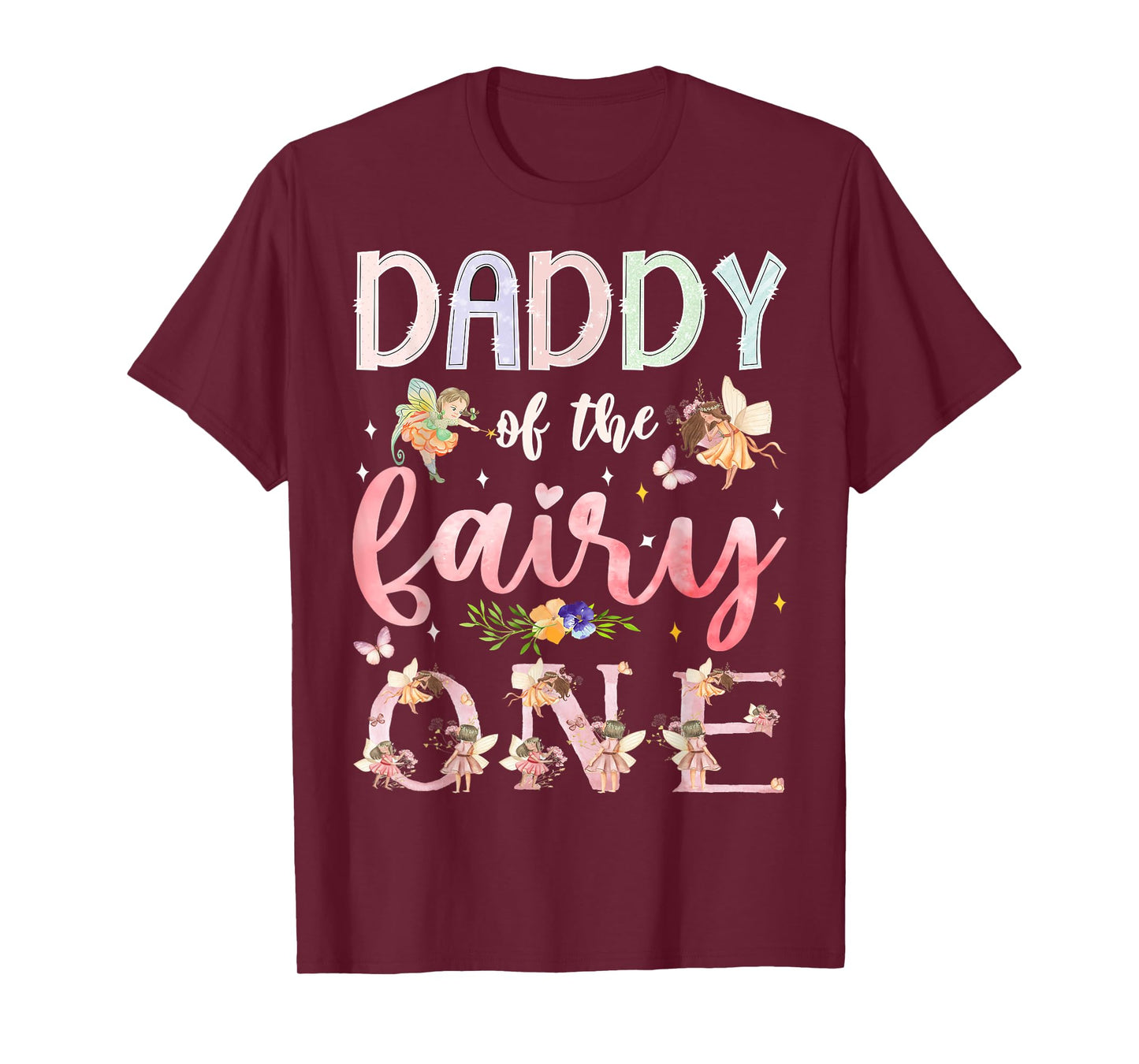 Daddy Of The Fairy One 1St Birthday Girl Family Matching T-Shirt