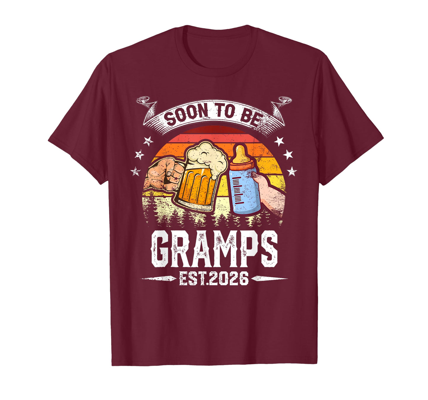 Soon To Be Gramps Funny Pregnancy Announcement Dad 2026 T-Shirt