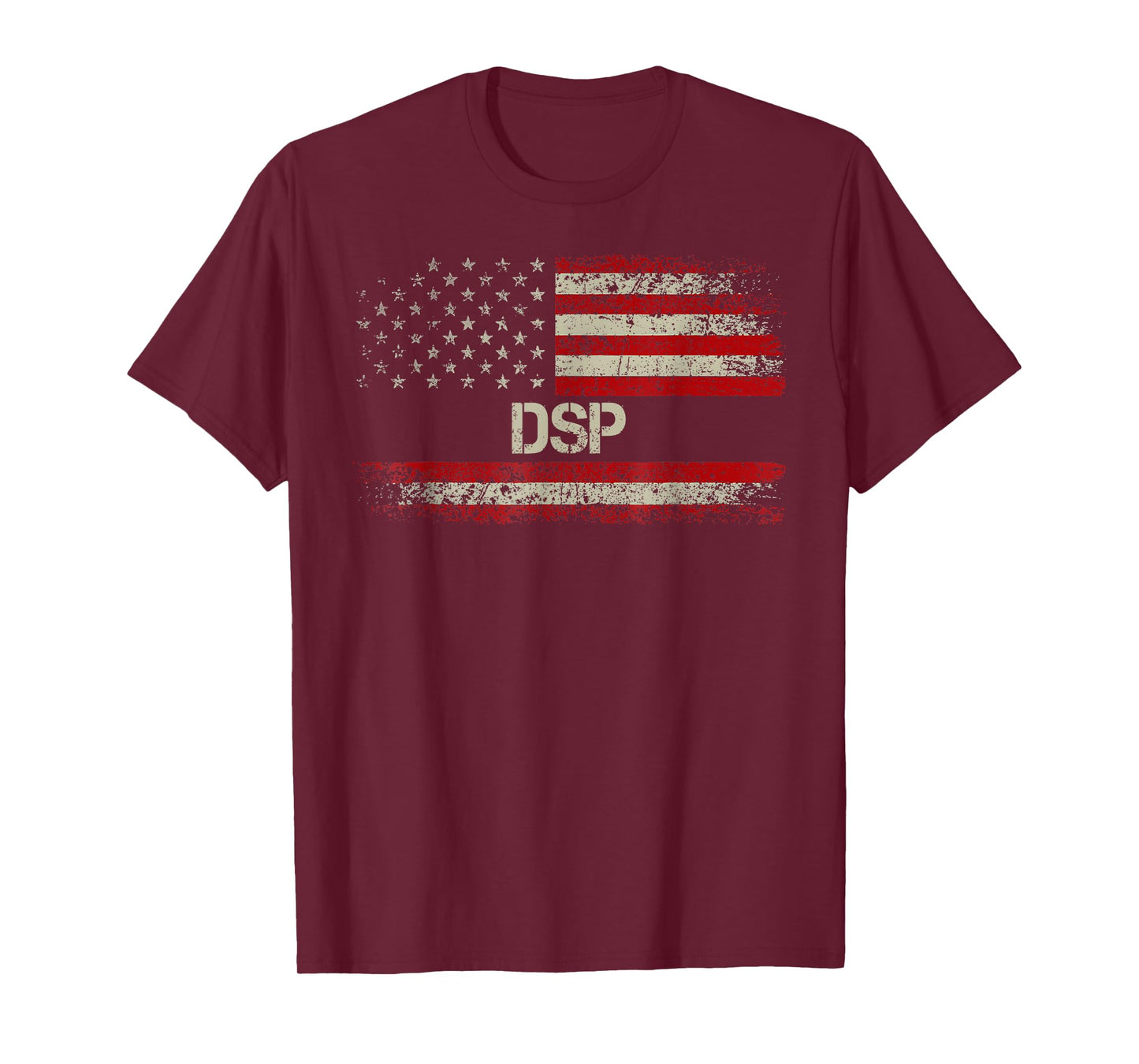 DSP - Vintage American Flag US Patriotic DSP T-Shirt for Women Men