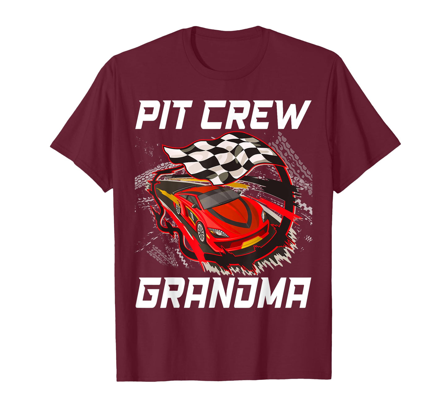 Pit Crew Grandma Race Car Birthday Racing Car Family T-Shirt