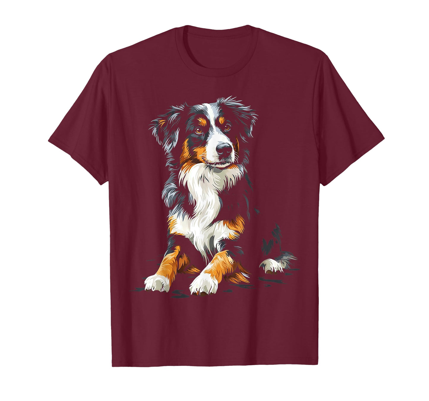 Australian Shepherd Dog Pet Artwork Australian Shepherd Men Women Kids T-Shirt