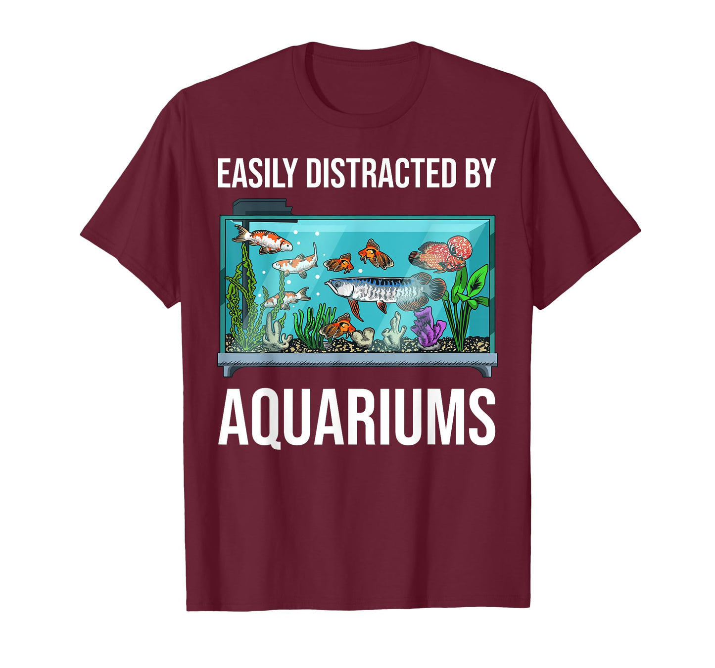 Aquarium Art for Men Women Fish Keeper Coral Fish Tank Lover T-Shirt