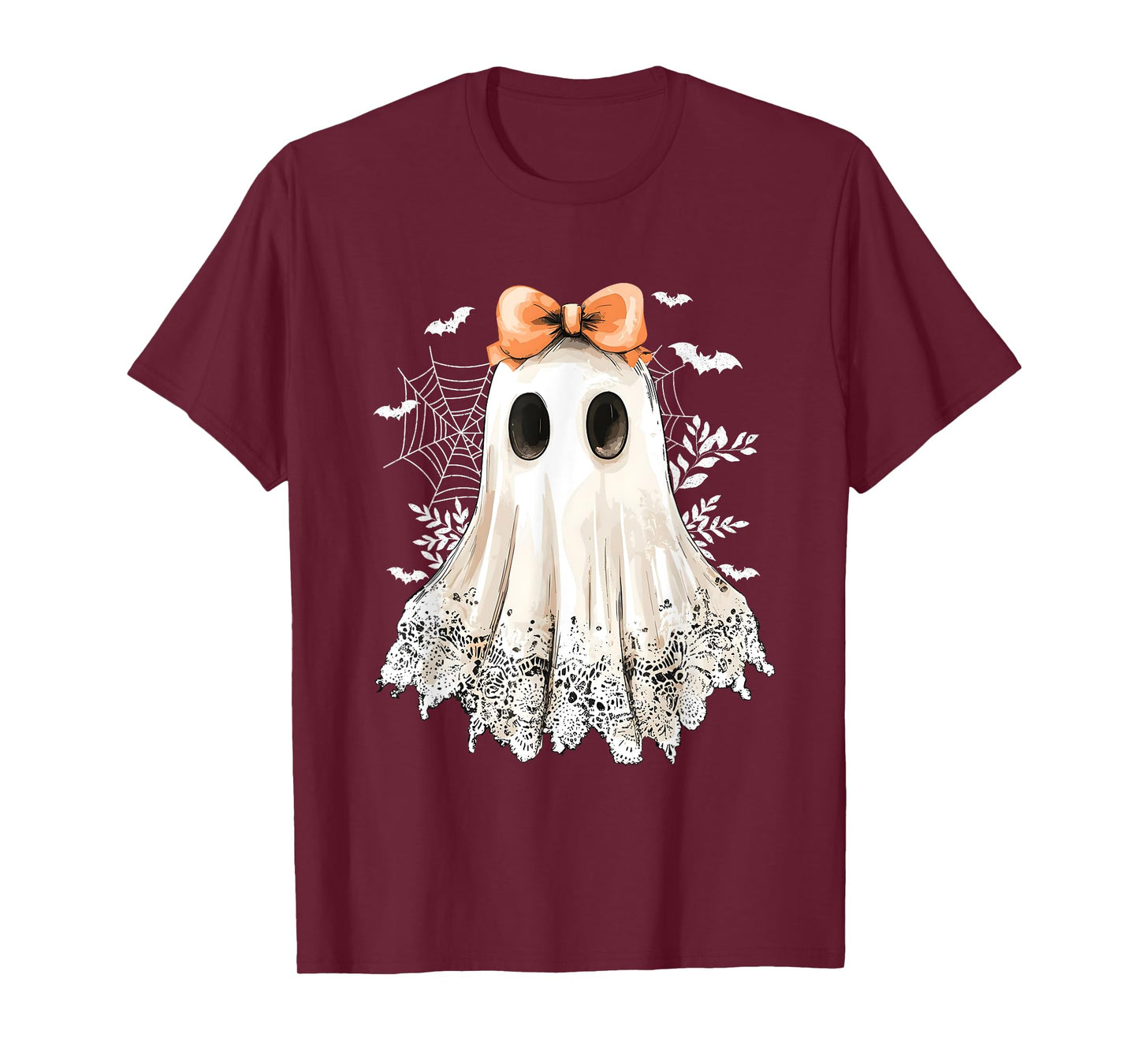 Coquette Lace Ghost Boo In Boojee Halloween Spooky Season T-Shirt