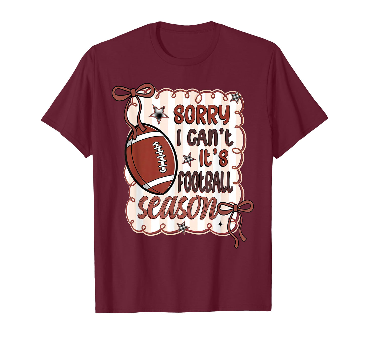 Sorry I Can't It's Football Season Retro Football Game Day T-Shirt