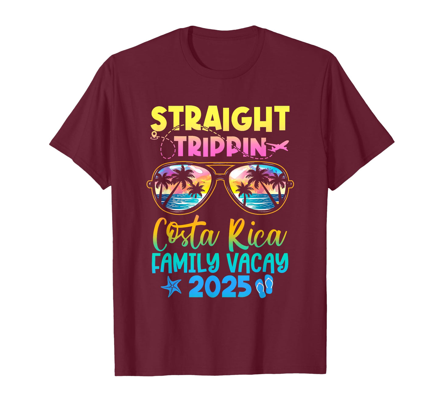 Costa Rica Family Vacay Vacation 2025 Straight Trippin T-Shirt