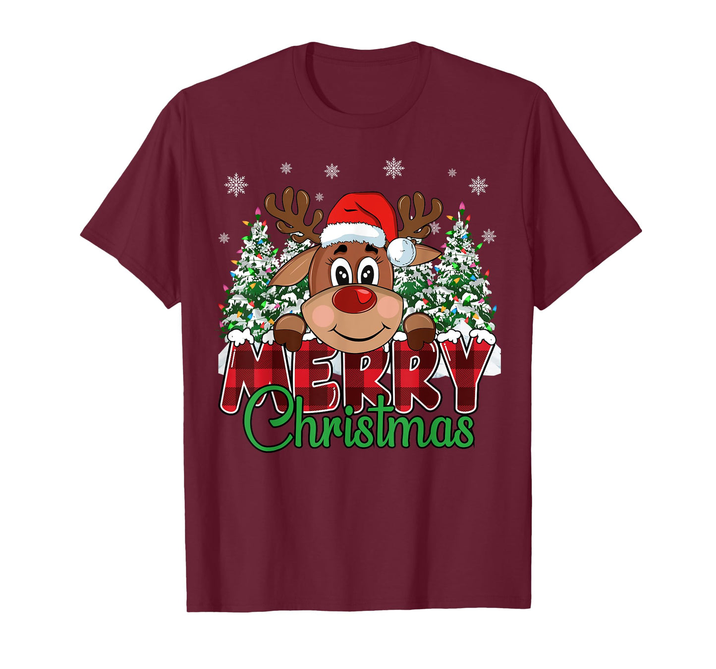 Funny Reindeer Xmas Family Merry Christmas T-Shirt