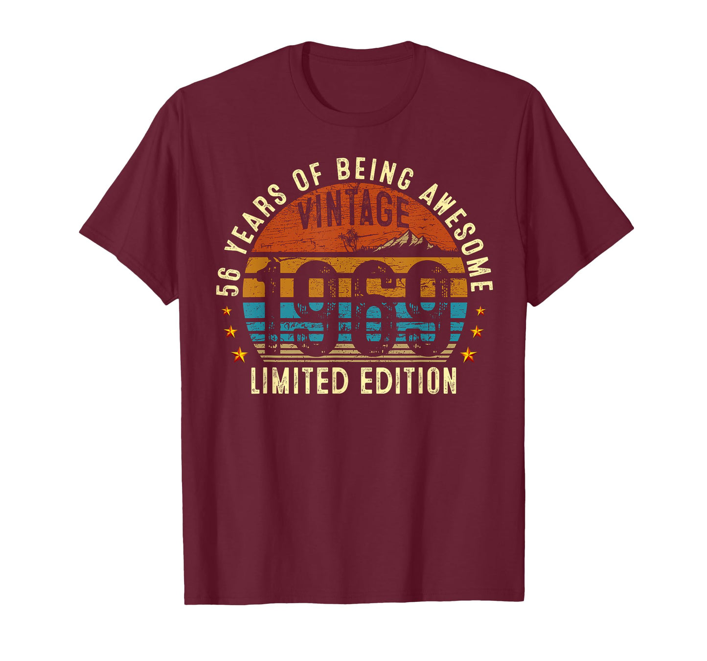 56th Birthday Gifts Men Women 56 Years Old Vintage 1969 T-Shirt