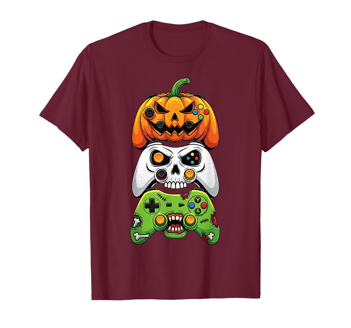 Spooky Halloween Gaming Controller Gifts for Men Women Kid T-Shirt