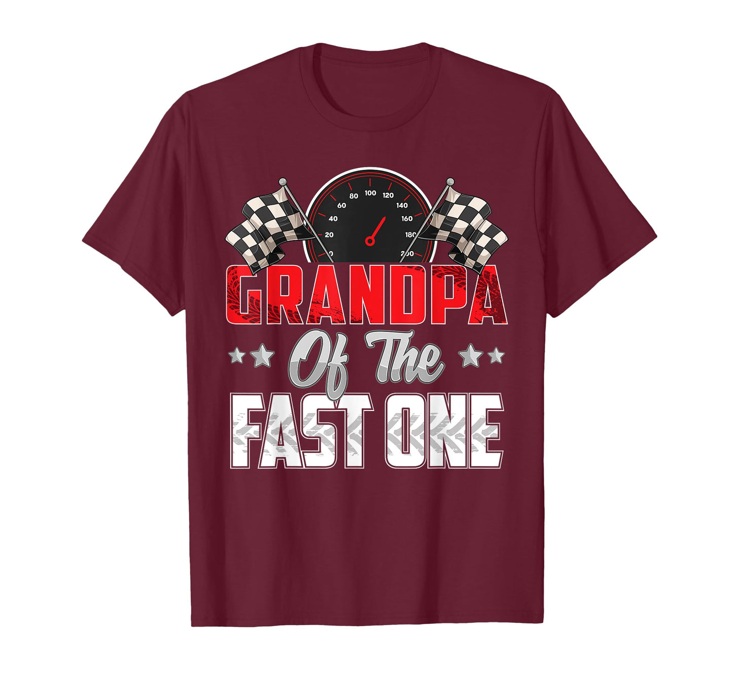 1 year old racing car fast one birthday 1st Family Grandpa T-Shirt