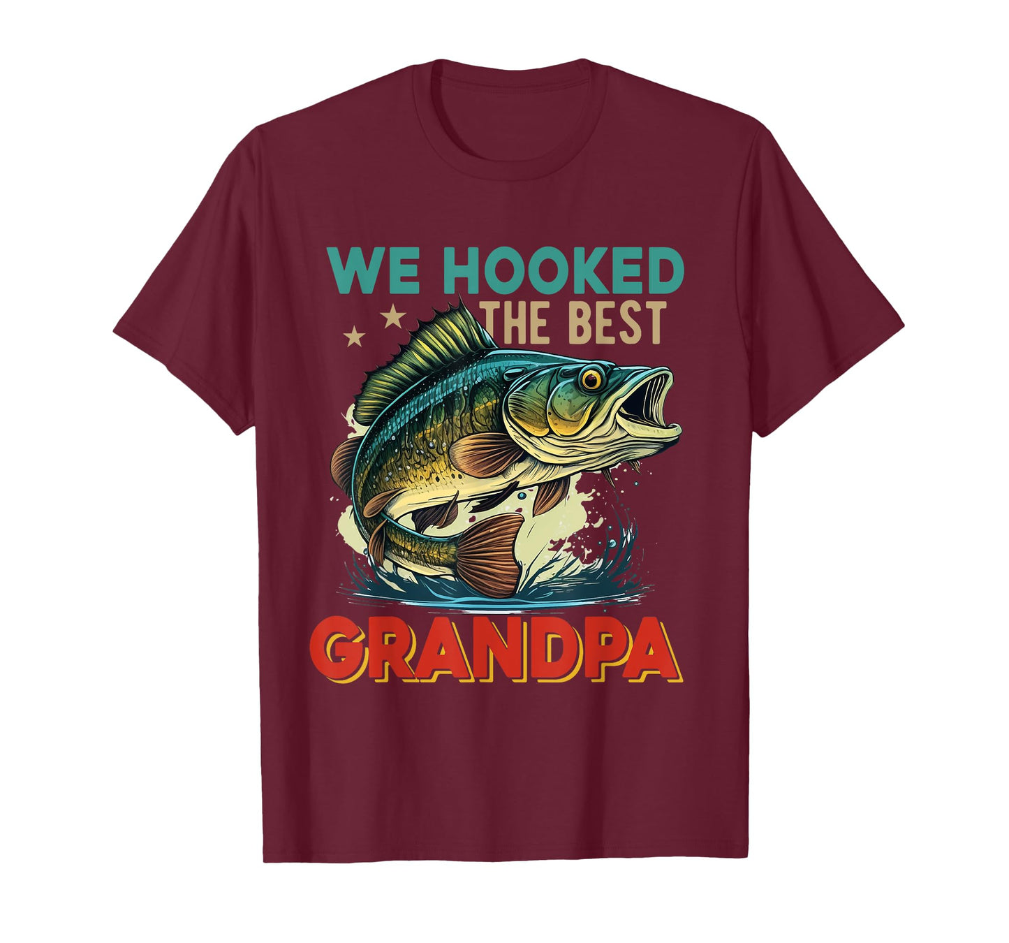 Vintage Retro We Hooked The Best Grandpa Father's Day Fisher T-Shirt