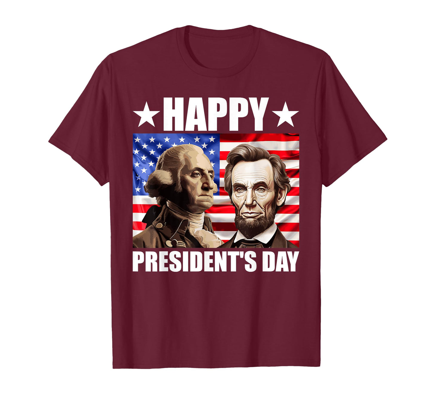 Retro Washington Lincoln American Flag Happy President's Day T-Shirt