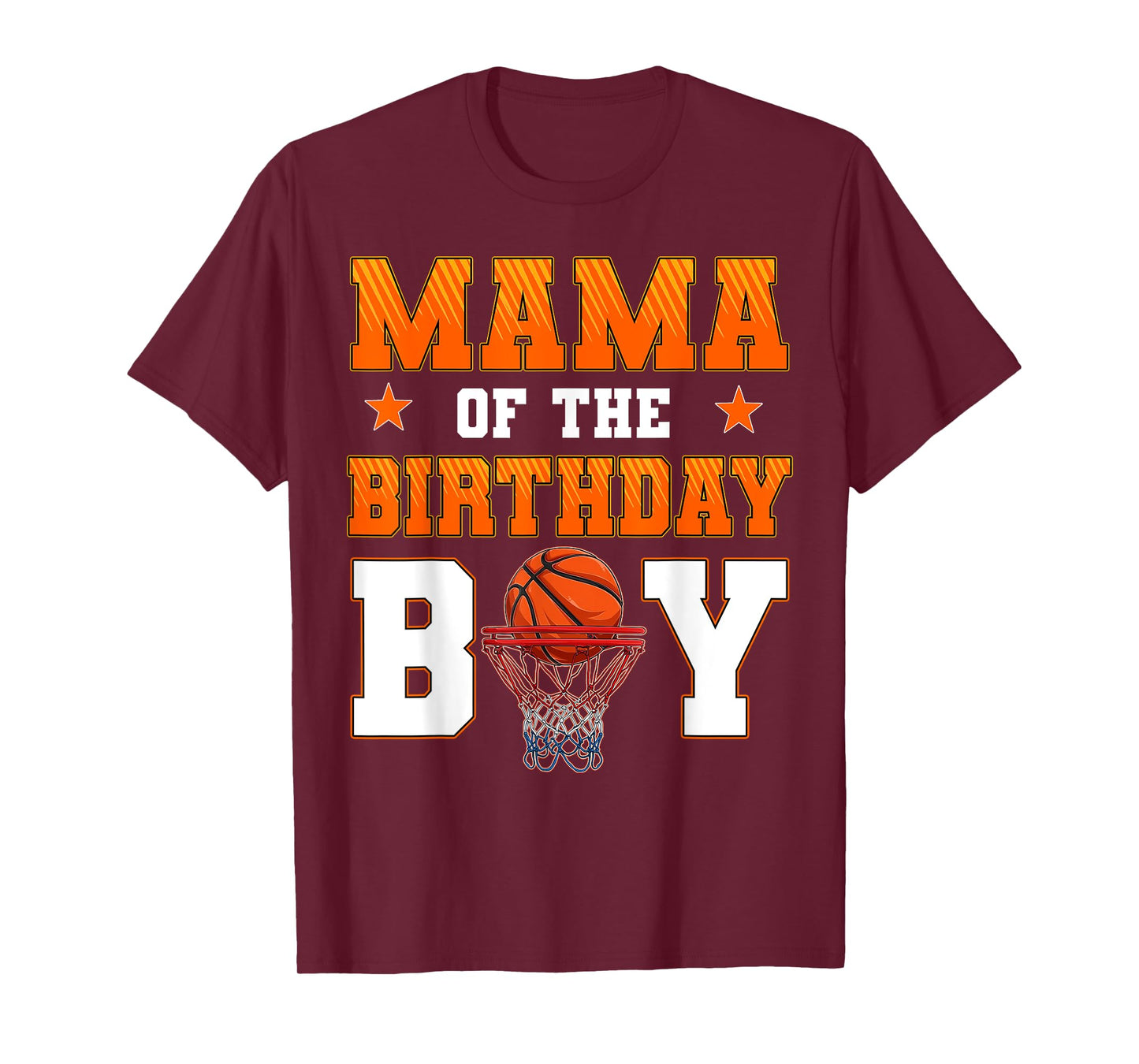 Mama Of The Birthday Boy Basketball Party Family Matching T-Shirt