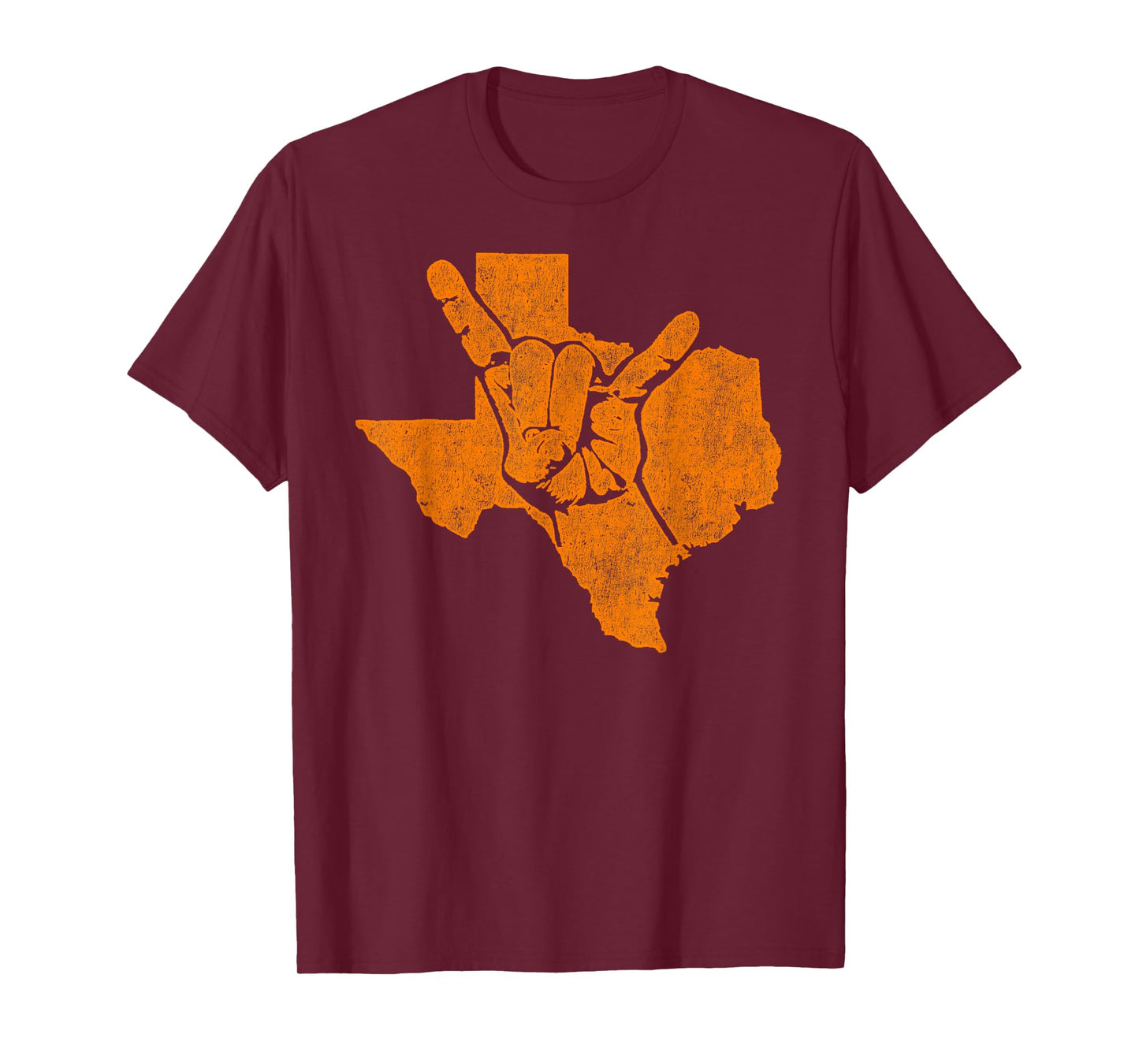 Texas Pride Hook 'Em Distressed Men Women T-Shirt