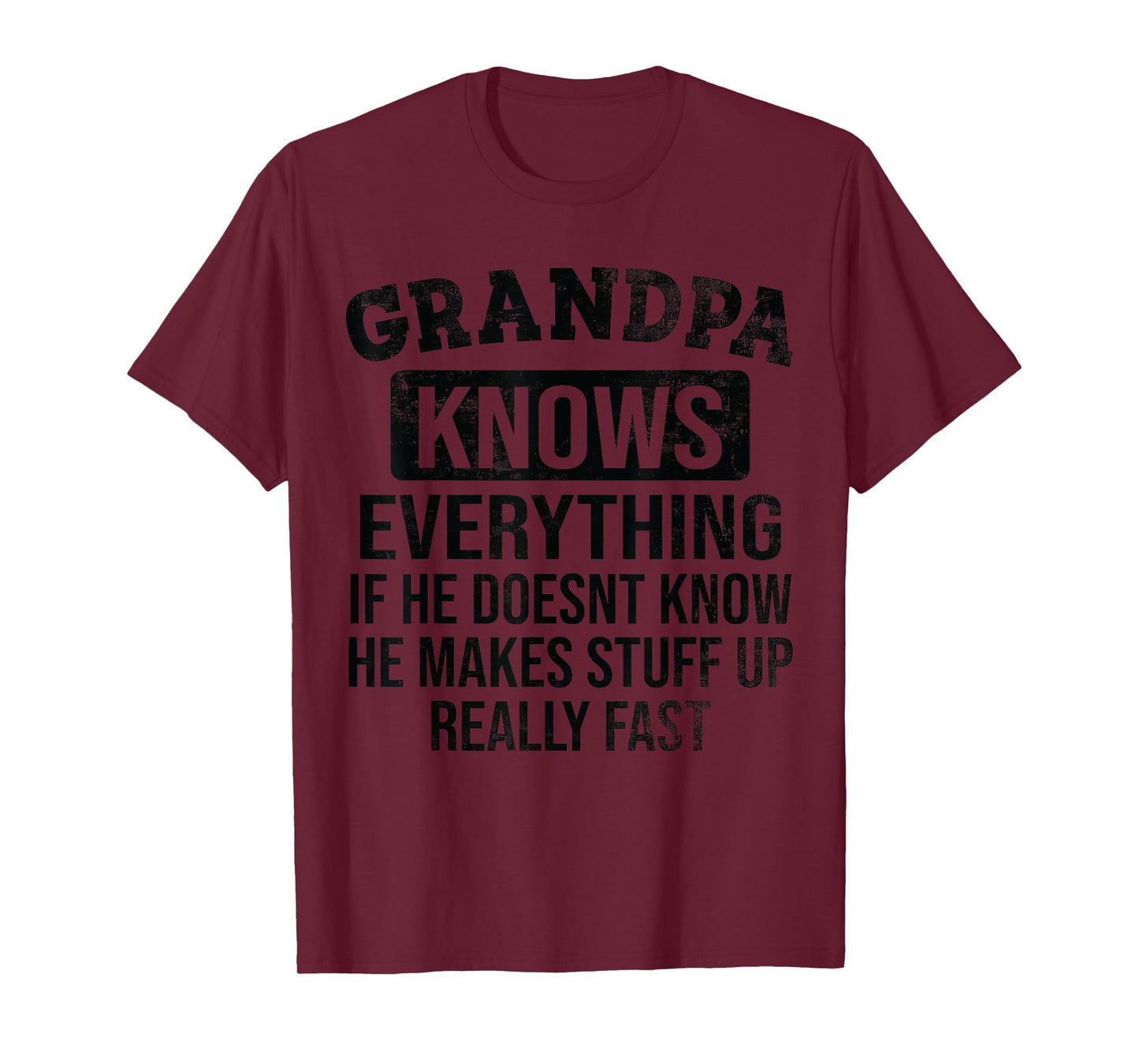 Funny Grandpa Knows Everything Father's Day Dad Jokes 2024 T-Shirt