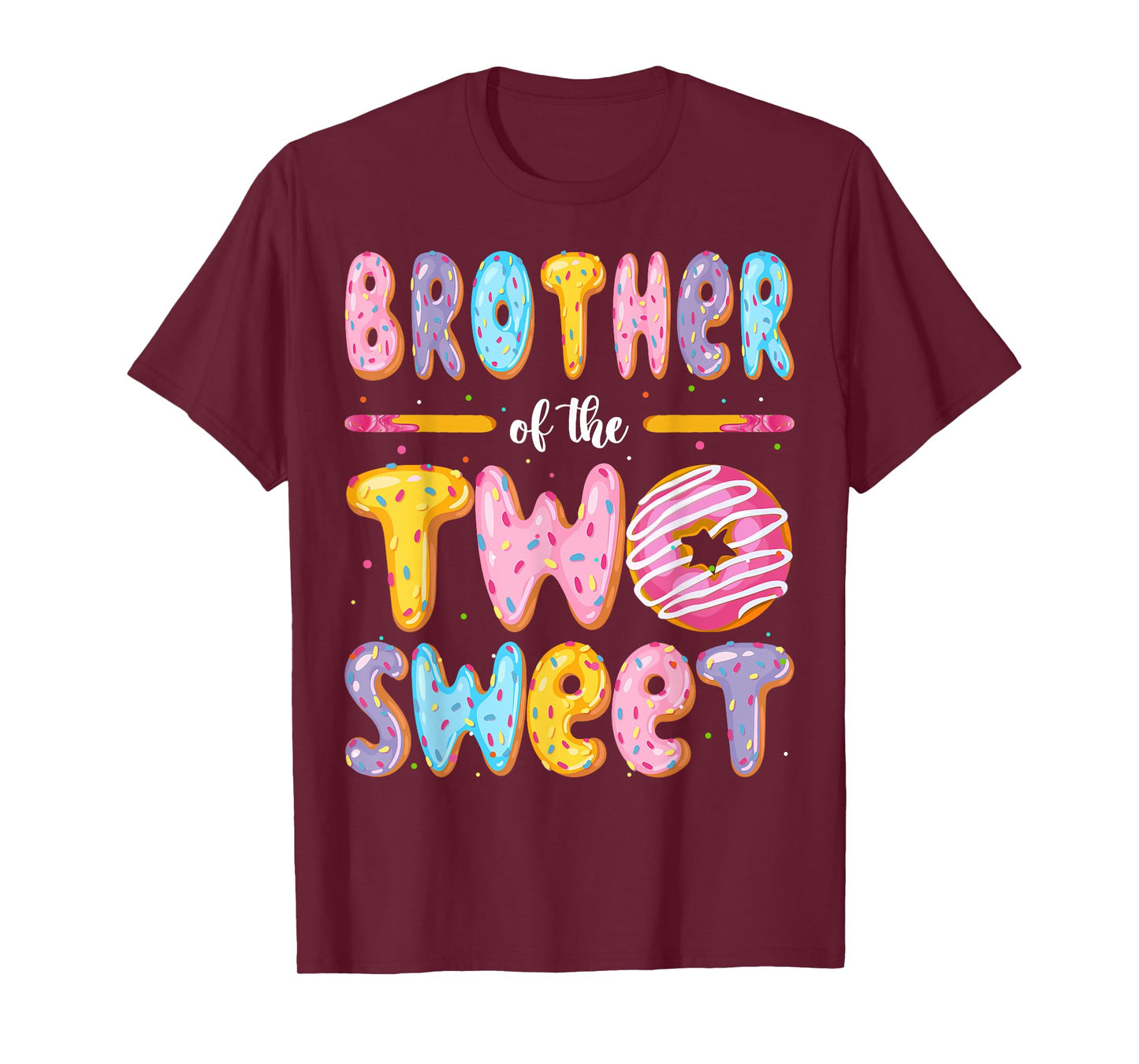 Brother Of The Two Sweet Donut 2Nd Birthday Boy Girl T-Shirt