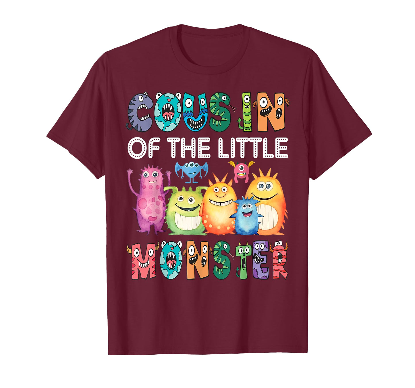 Cousin Of The Little Monster Kids 1St Birthday Party T-Shirt