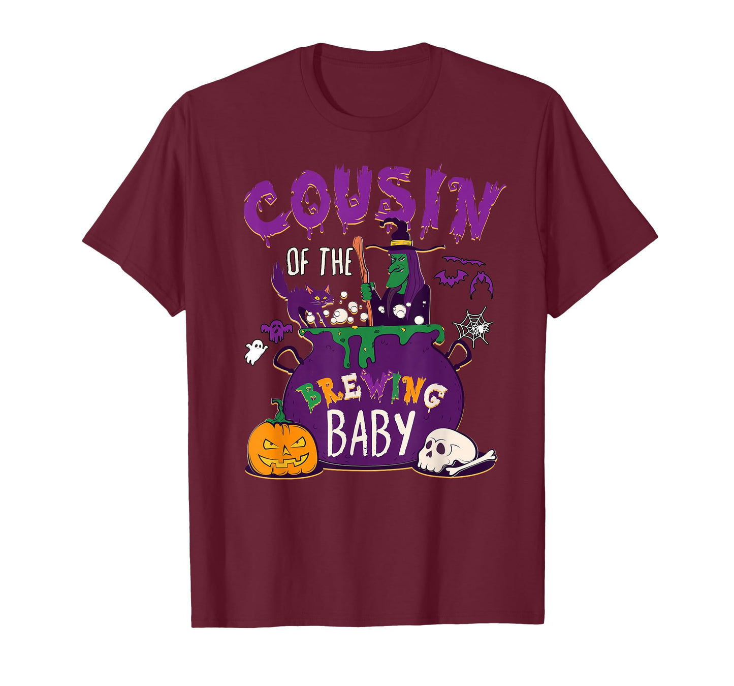 Halloween Baby Shower Cousin of Brewing Baby Matching Family T-Shirt