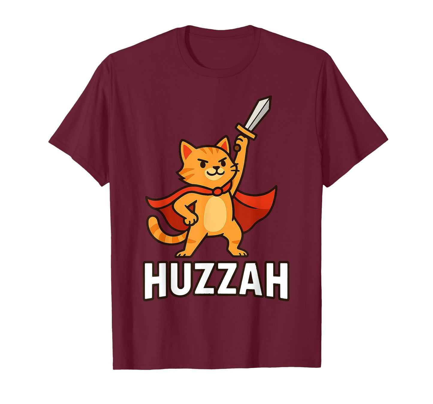 Cat Huzzah Hero Funny Kitten Lover Gifts for Men Women Kid T-Shirt