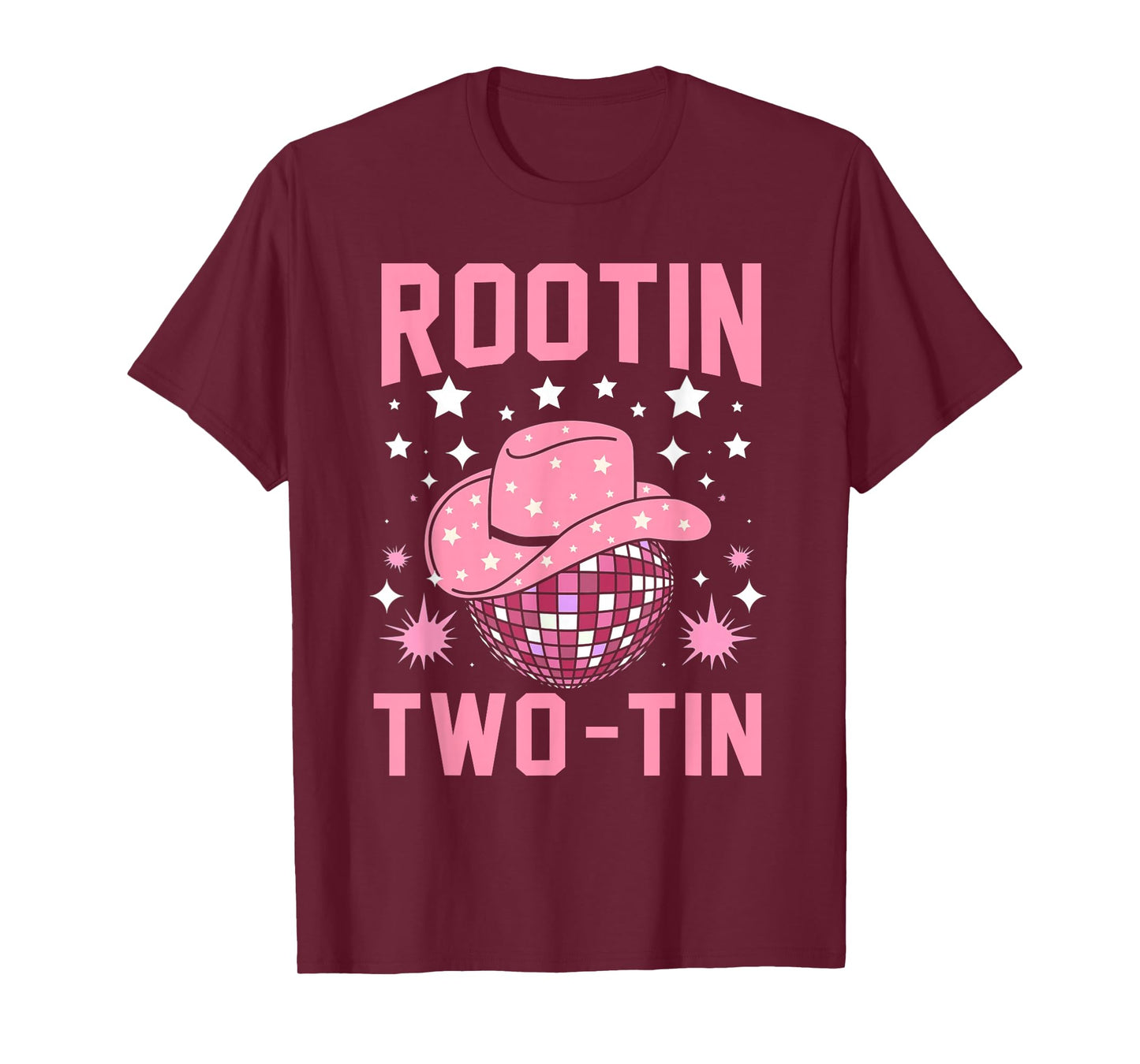 Rootin Two-tin 2nd Birthday Western Disco Cowgirl T-Shirt