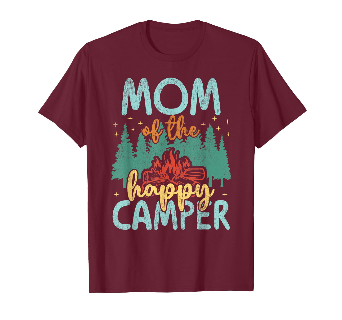 Mom of Happy Camper 1st Birthday Party Retro Mom T-Shirt