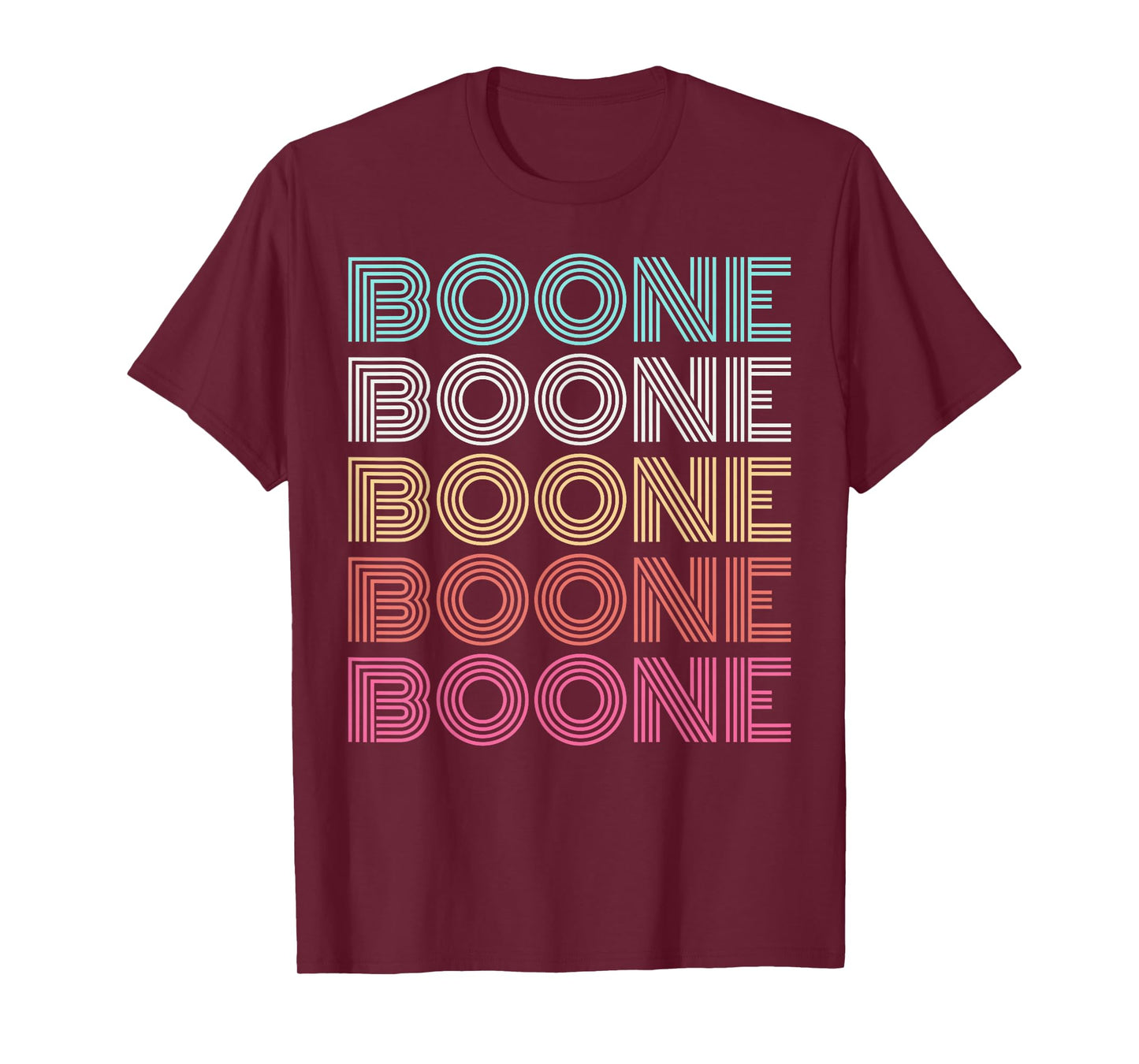 Boone Personalized Name Vintage Retro Girls Woman Man T-Shirt