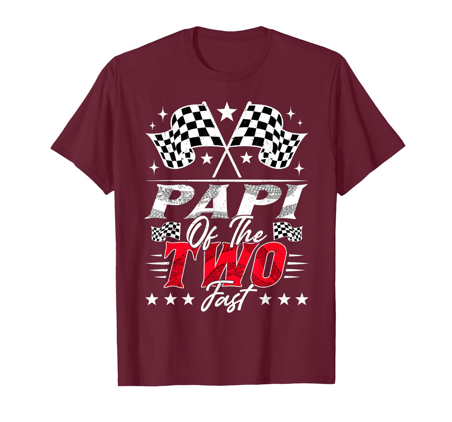 Papi Of The Two Fast Second Birthday Racing Car Family T-Shirt