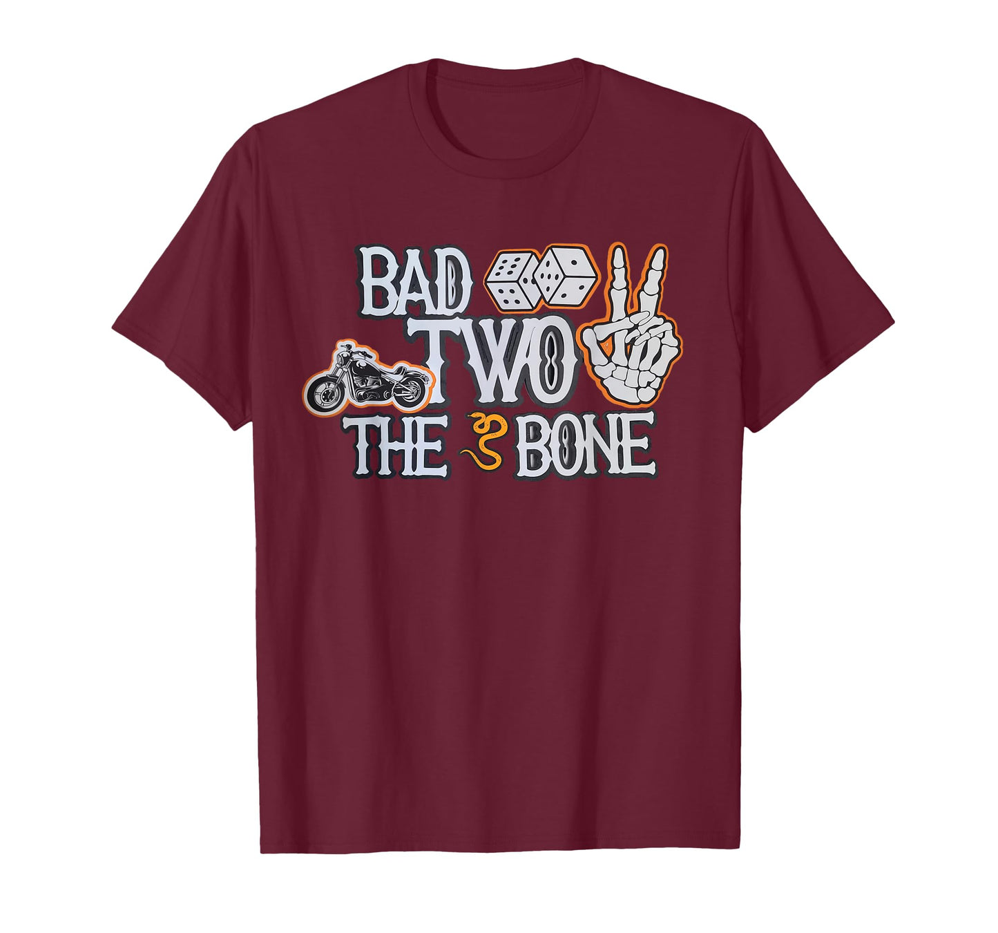 Bad To The Bone Skeleton TWO Birthday Toddler Kids Funny T-Shirt