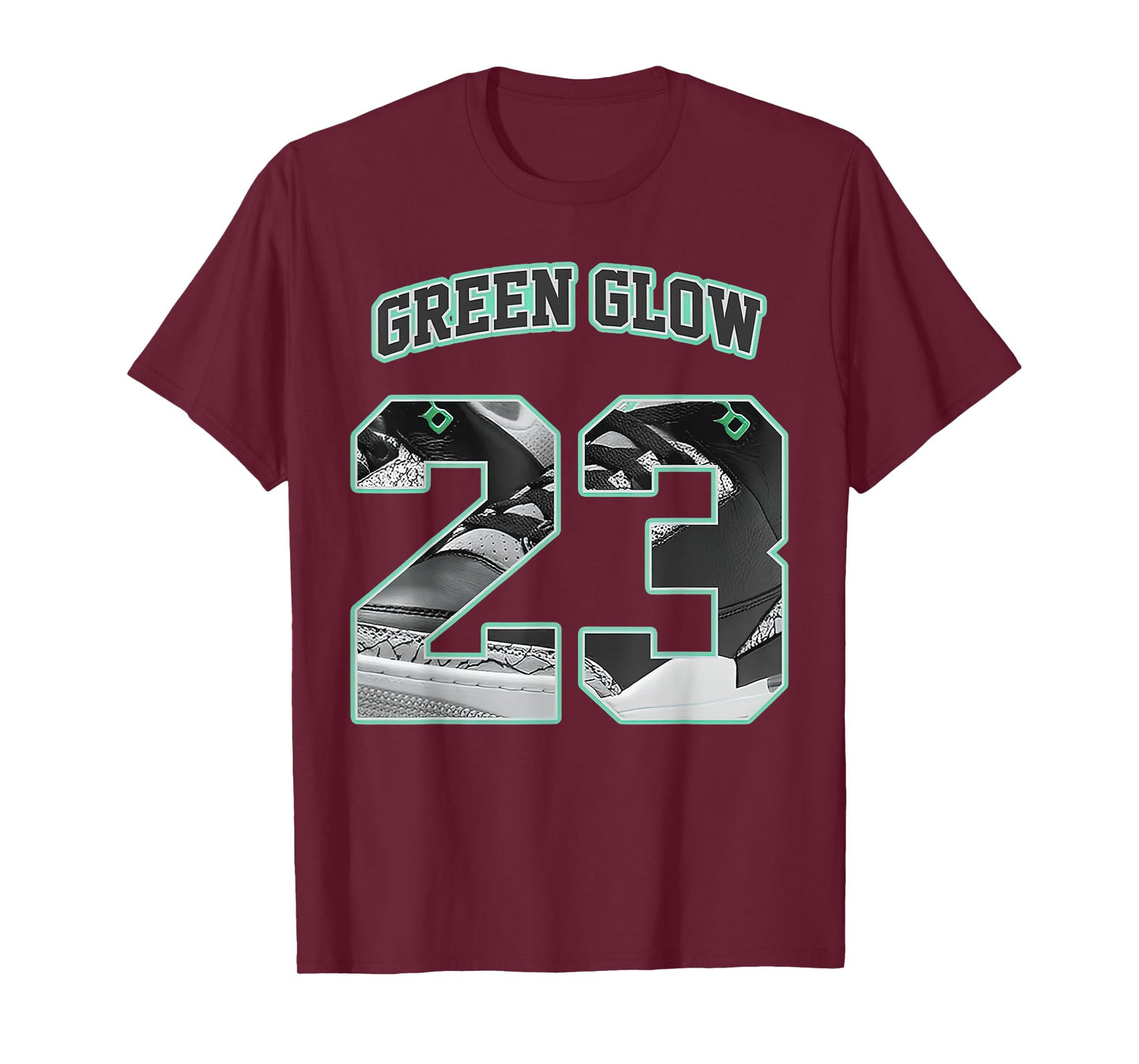Number 23 Black Green Glow 3s Matching Tee For Men Women T-Shirt