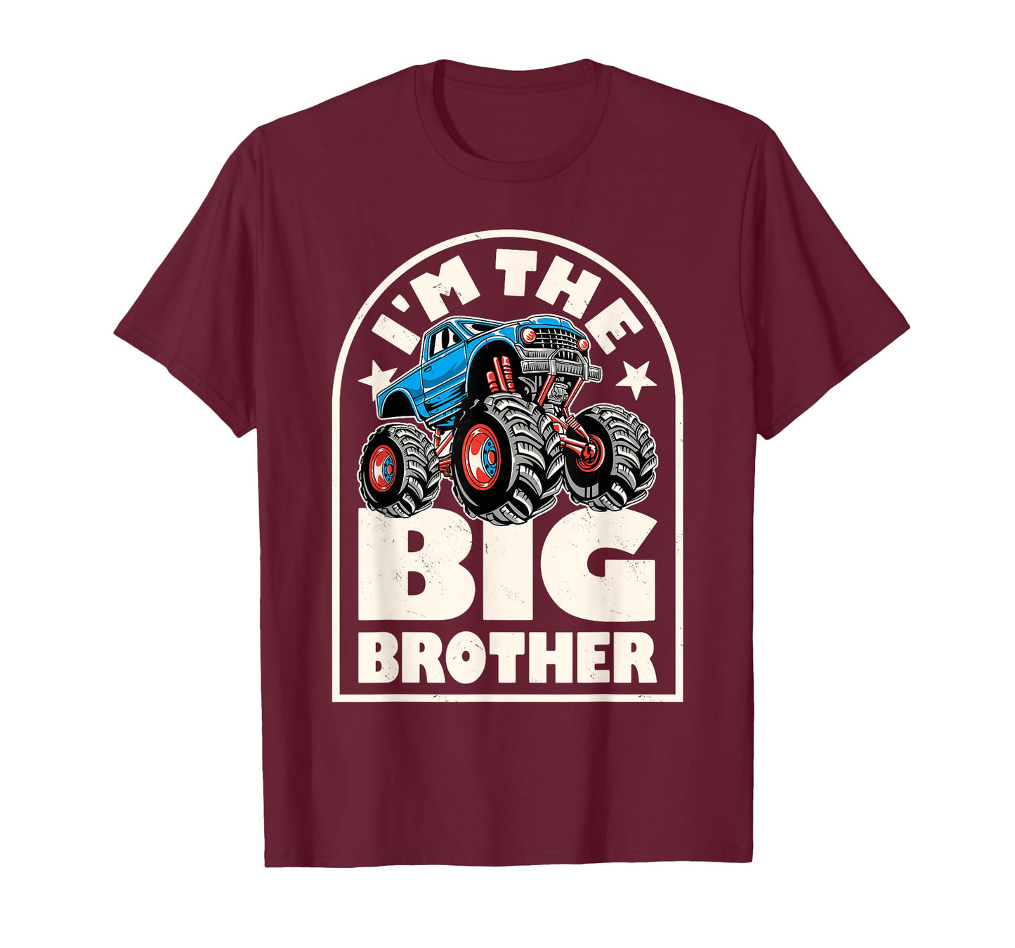 Monster Truck Brother Big Bro Family Matching Retro Racing T-Shirt