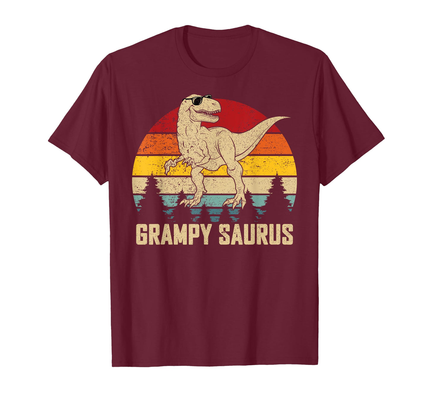 Mens Grampysaurus T rex Dinosaur Dad Father's Day Grampy T-Shirt