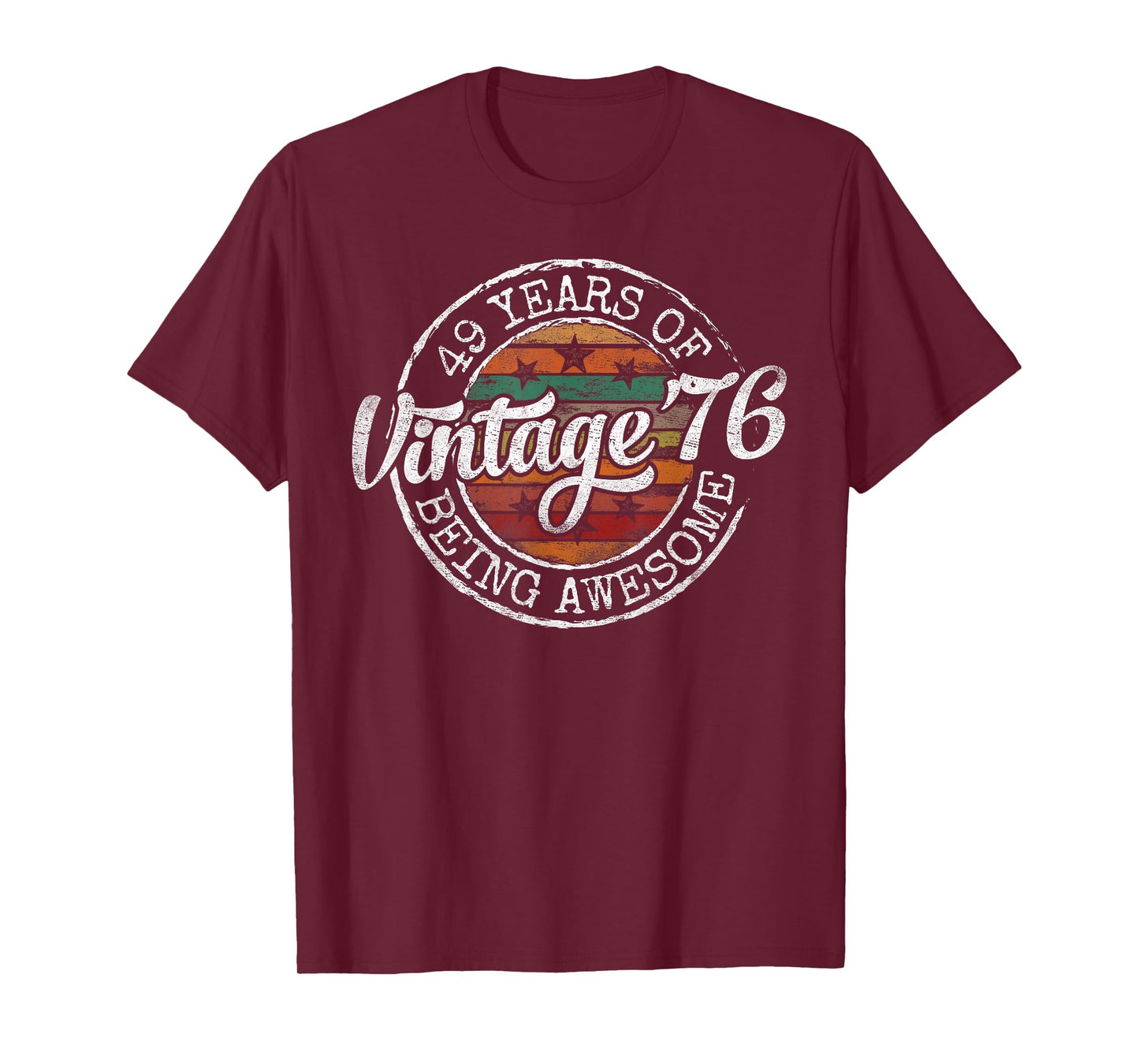 Vintage 1976 Bday Stamp 49th Birthday Gifts 49 Year Old T-Shirt
