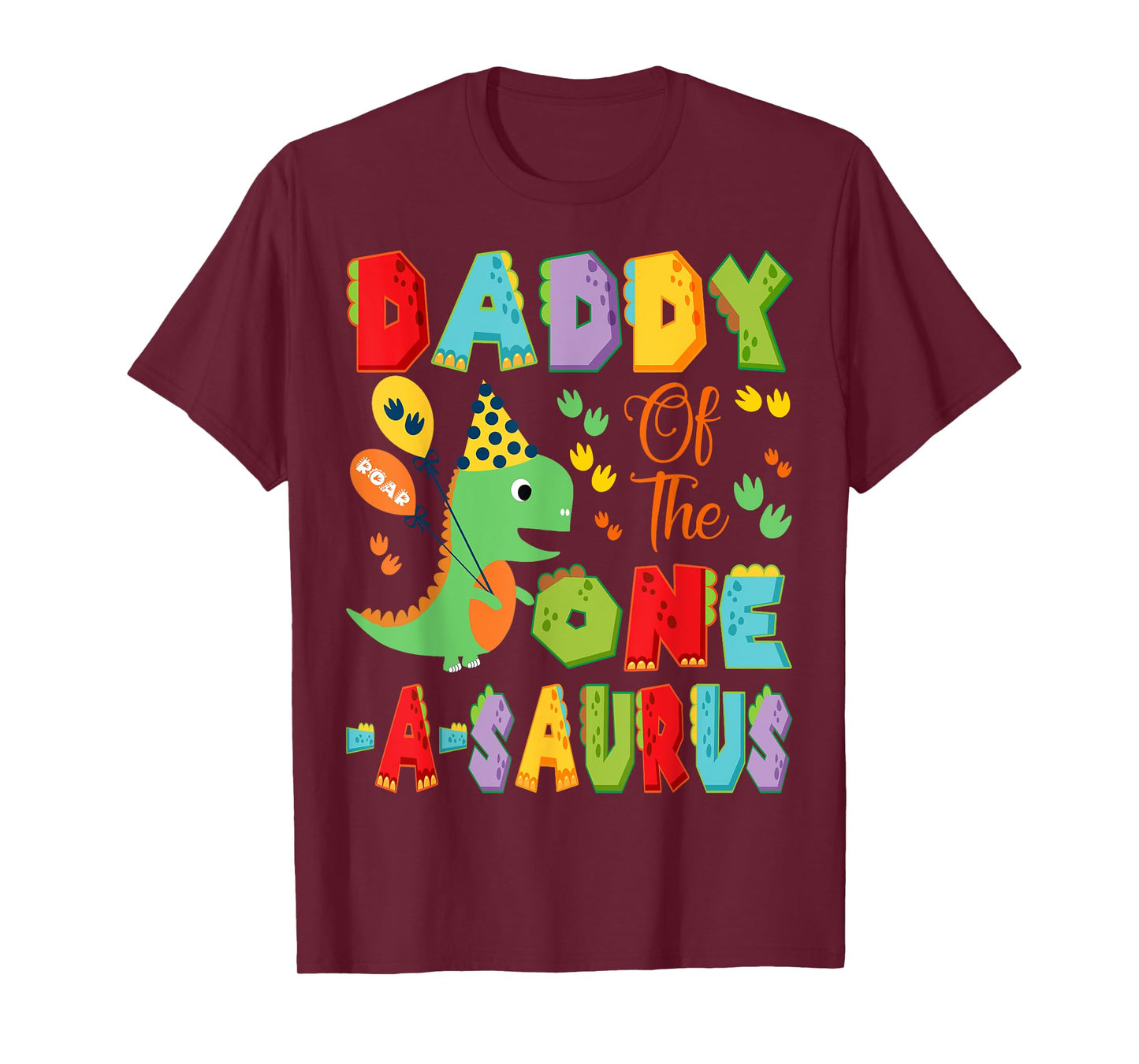 Daddy Of The One-A-Saurus 1St Birthday Boy Dinosaur T-Shirt