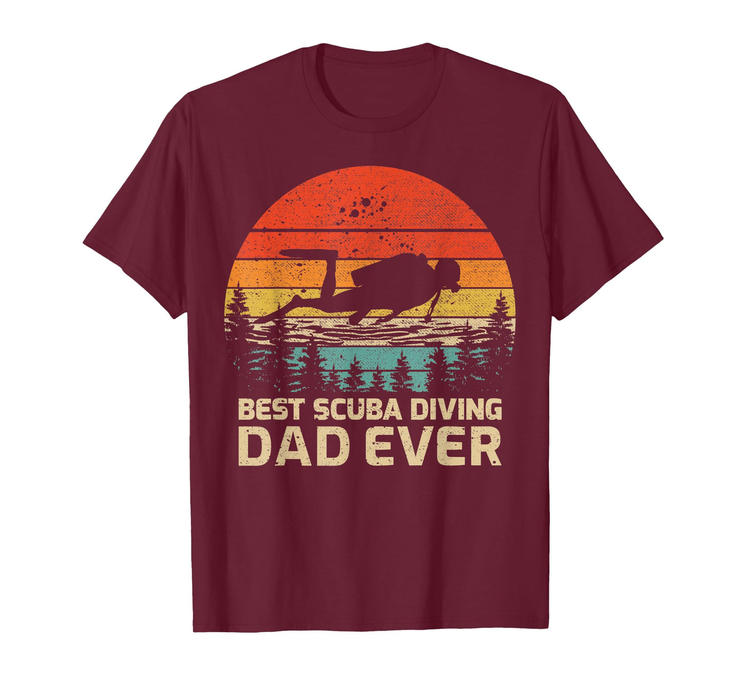 Mens Retro Vintage Best Scuba Diving Dad Ever Father's Day T-Shirt