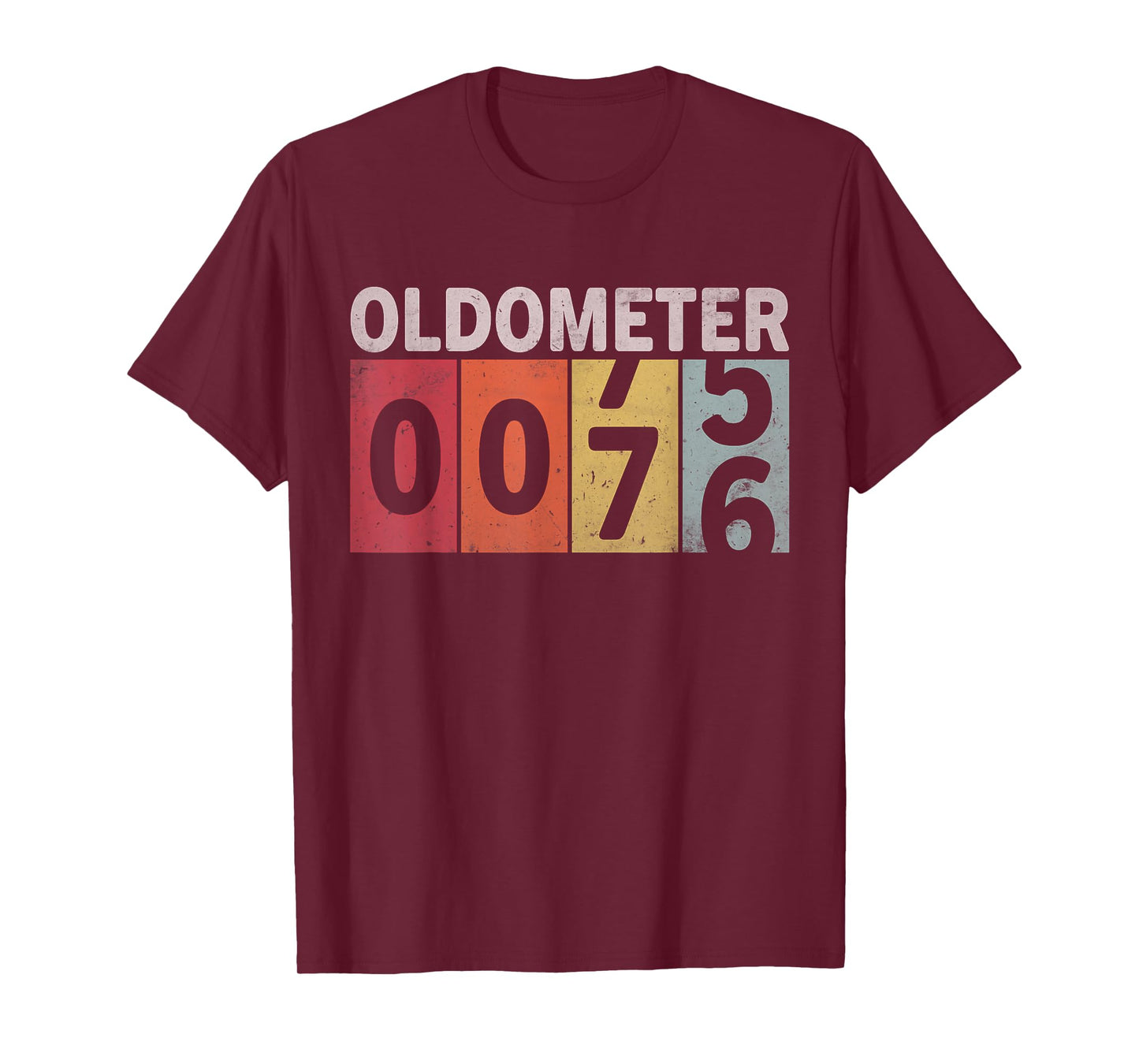 Oldometer 75-76 Funny 76 Years Old Birthday T-Shirt