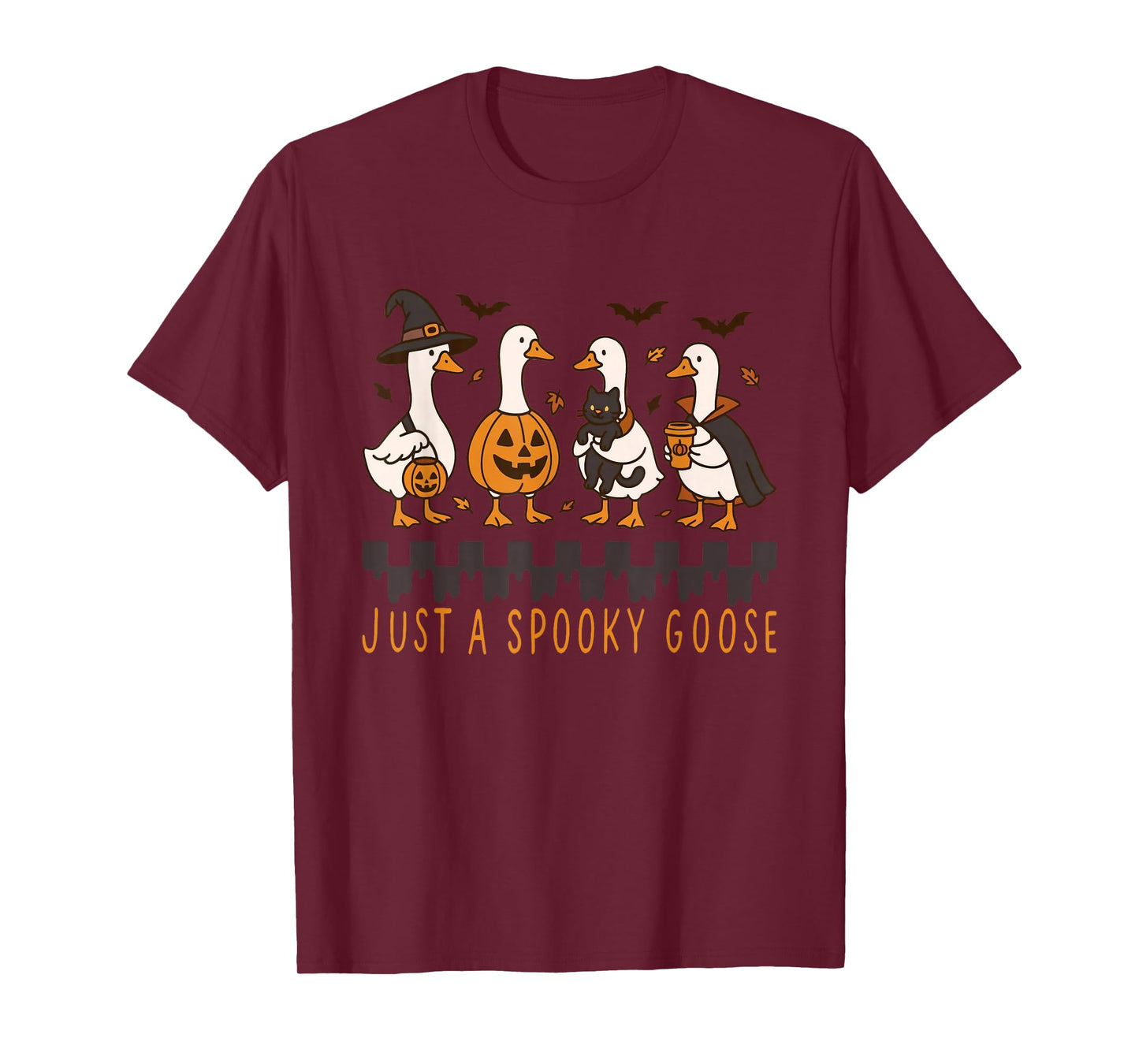 Vintage Halloween Just A Spooky Goose Cute Goose Halloween T-Shirt