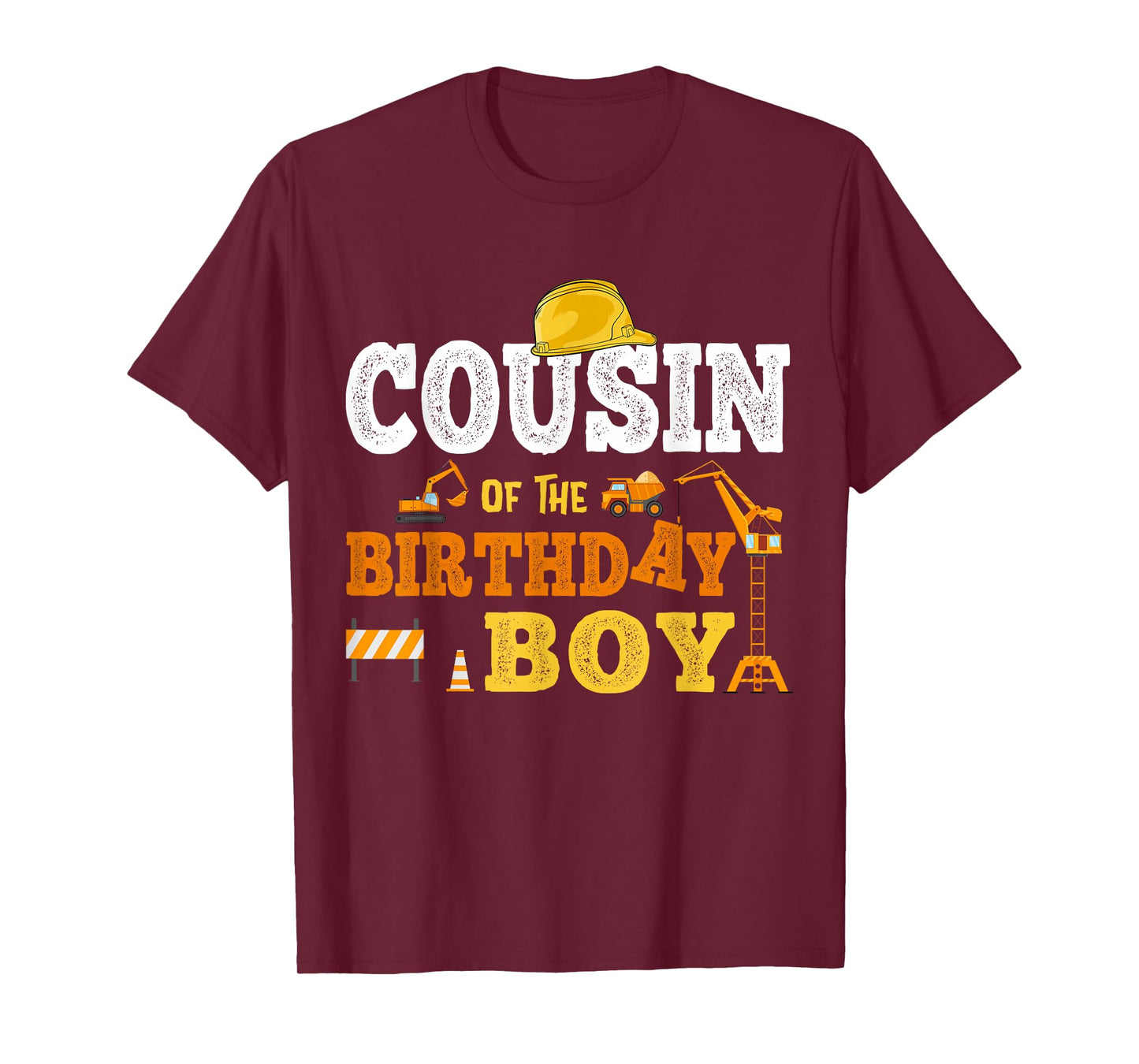 Cousin Of The Birthday Boy Kid Construction Matching Family T-Shirt