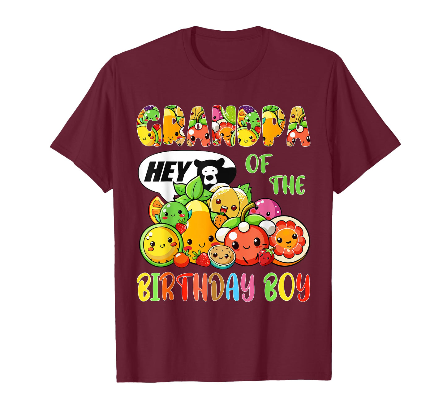 Grandpa Of The Birthday Boy Family Fruit Birthday Party T-Shirt