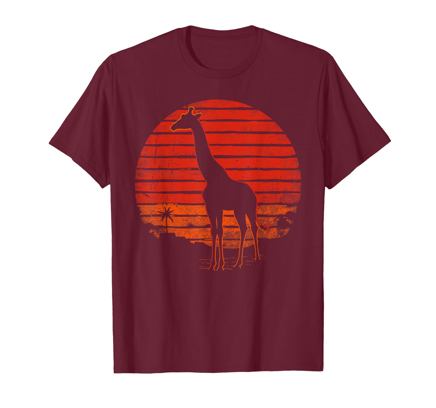 Vintage Giraffe 80s Funny Giraffe Lover Wild Animals Lover T-Shirt