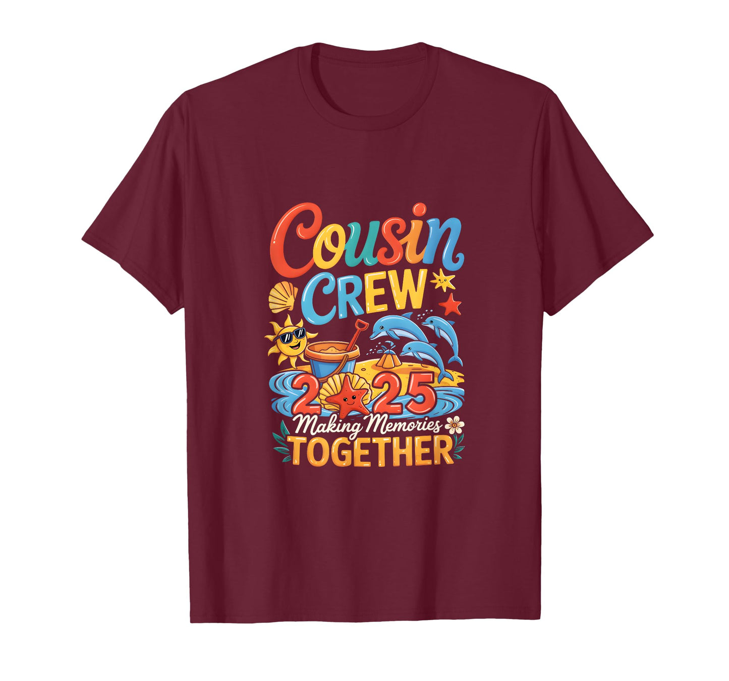 Cousin Crew 2025 Summer Vacation Beach Making Memories T-Shirt