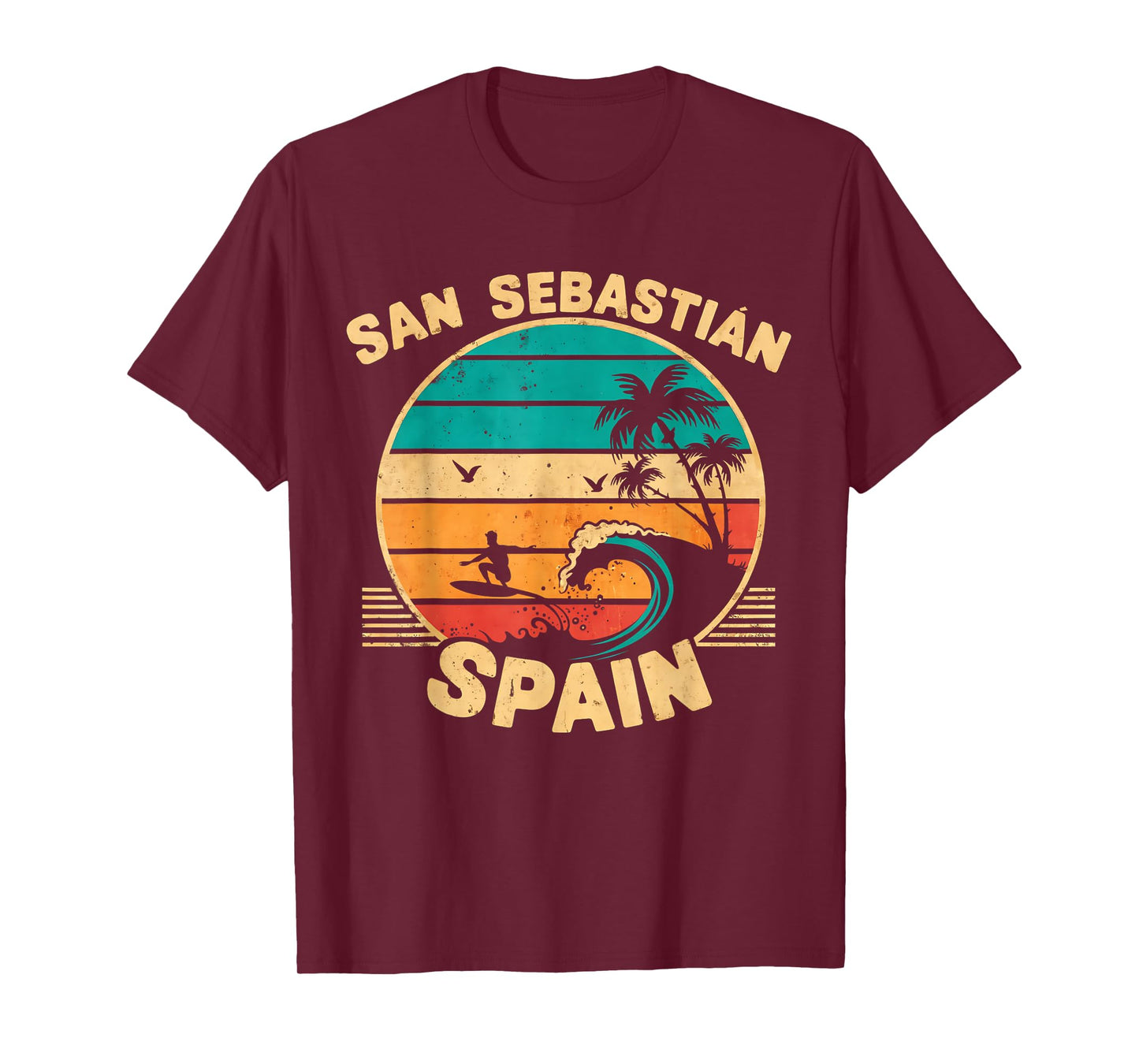San Sebastian Spain City Passionate About Surfing Waves T-Shirt
