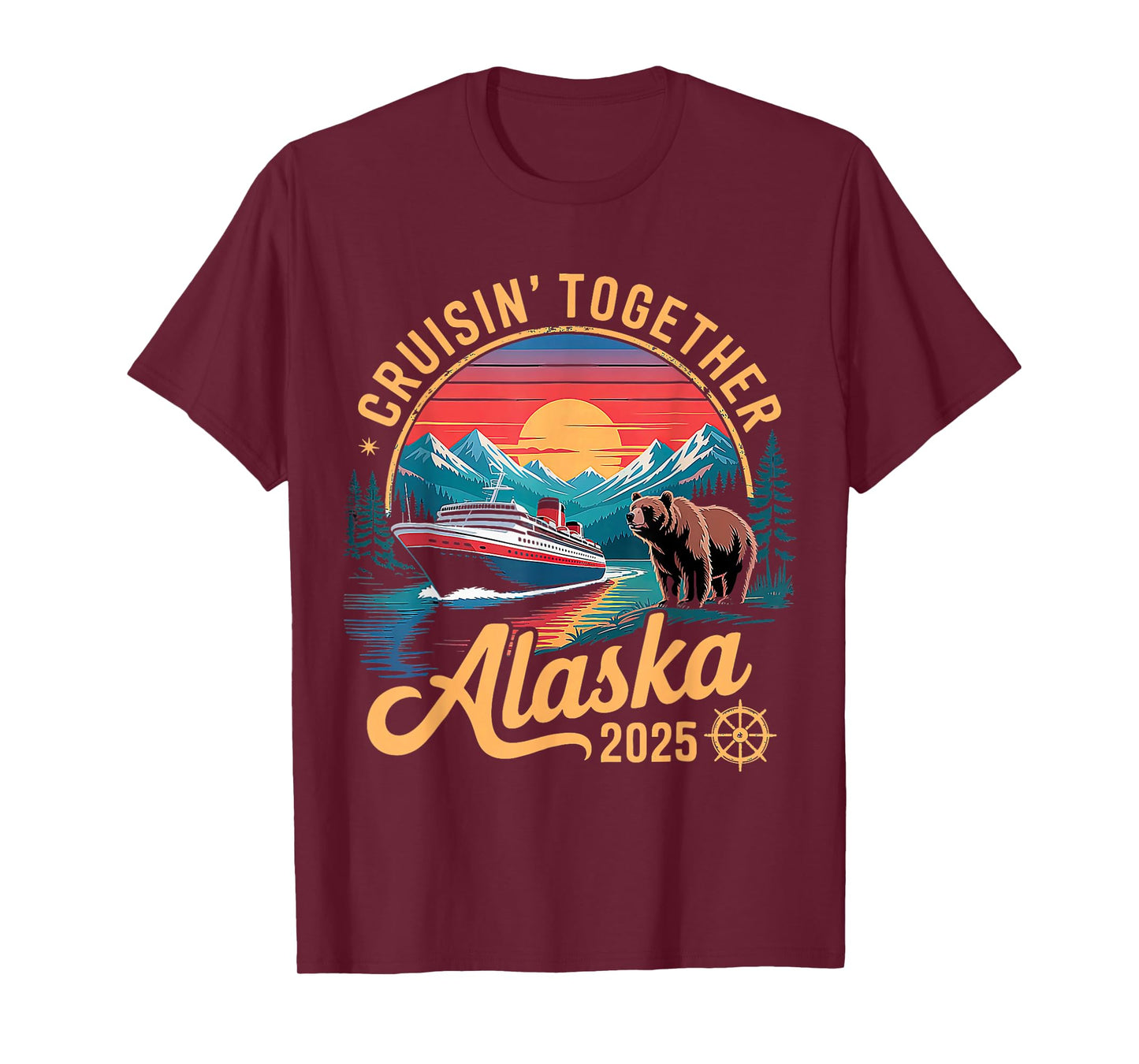 Alaska Cruise 2025 Matching Family Friends And Group Alaskan T-Shirt
