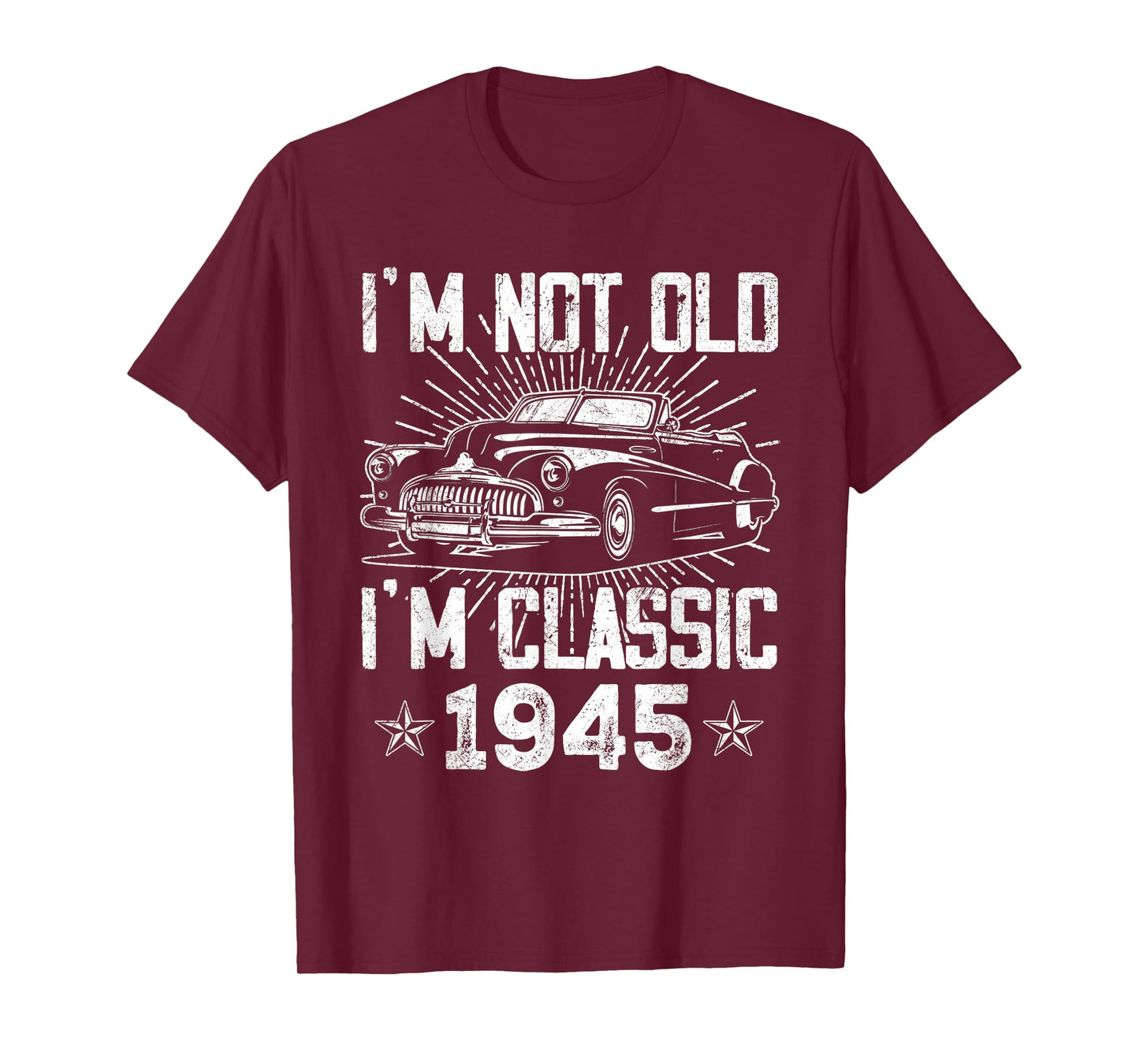 80 Year Old Vintage Classic Car 1945 80th Birthday Gifts Men T-Shirt