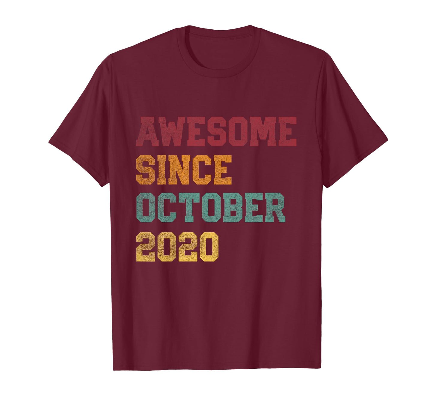 Awesome Since October 2020 5th Birthday 5 Years Old T-Shirt