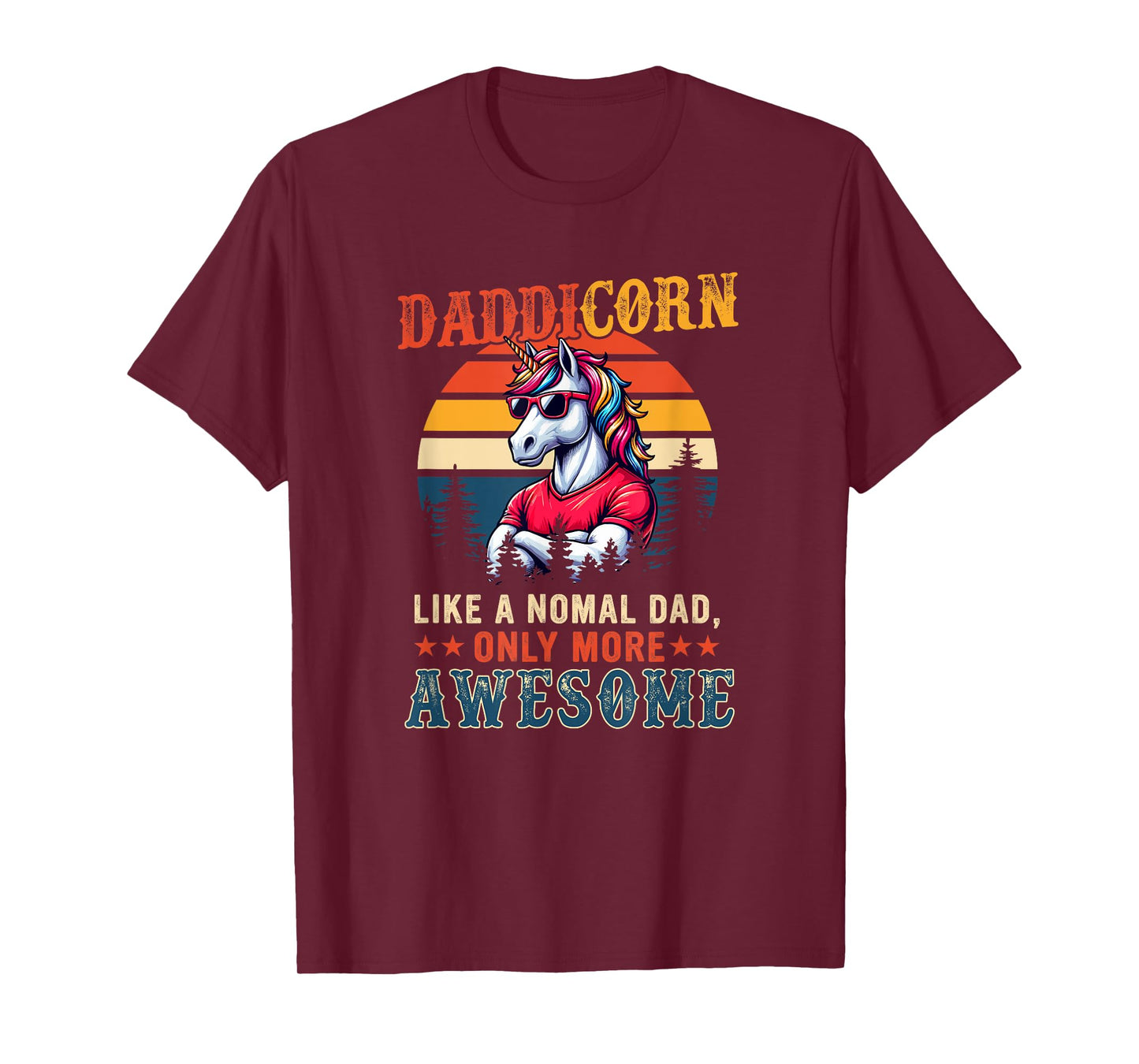 Dadicorn Definition Dad More Awesome Father's Day Unicorn T-Shirt
